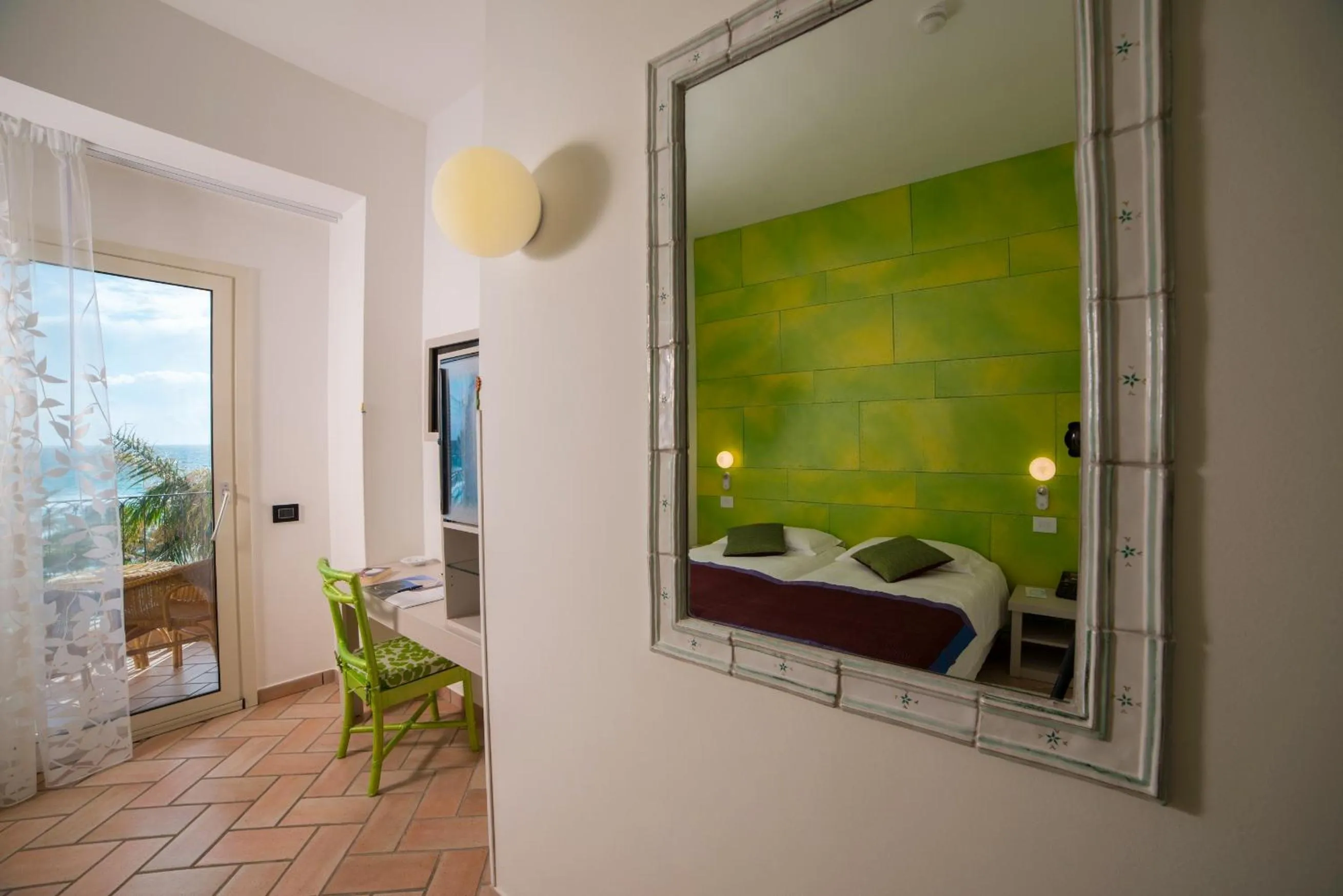 Decorative detail, Bed in Hotel Stella Maris