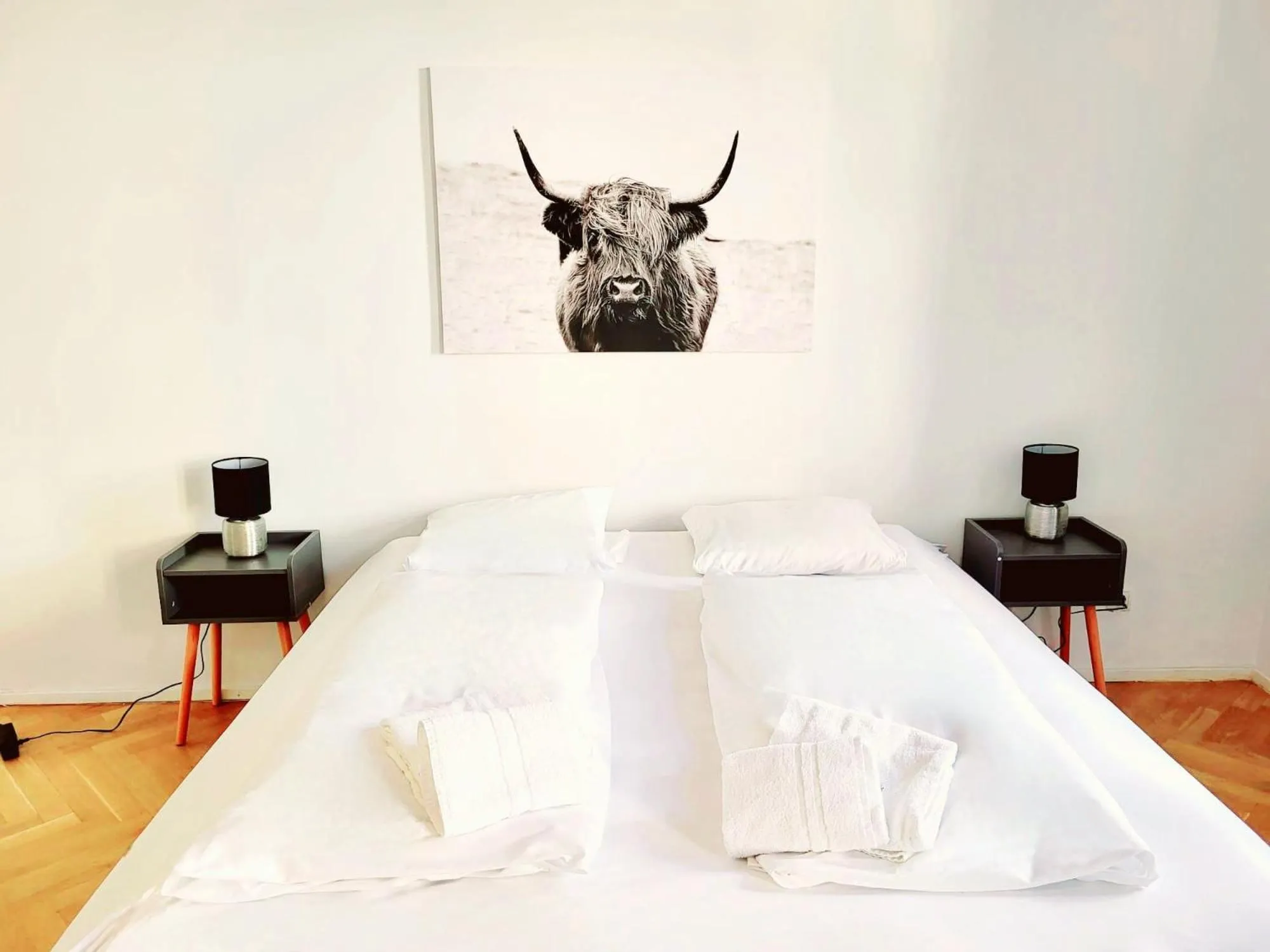 Bed in Buchengasse Apartment Vienna - Free Highspeed-Internet