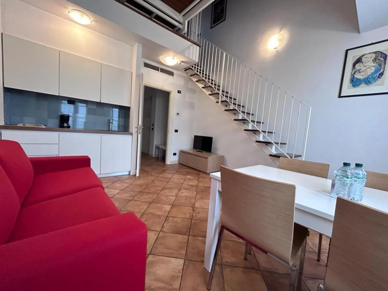 Kitchen or kitchenette in Aquazzurra Resort & Aparthotel