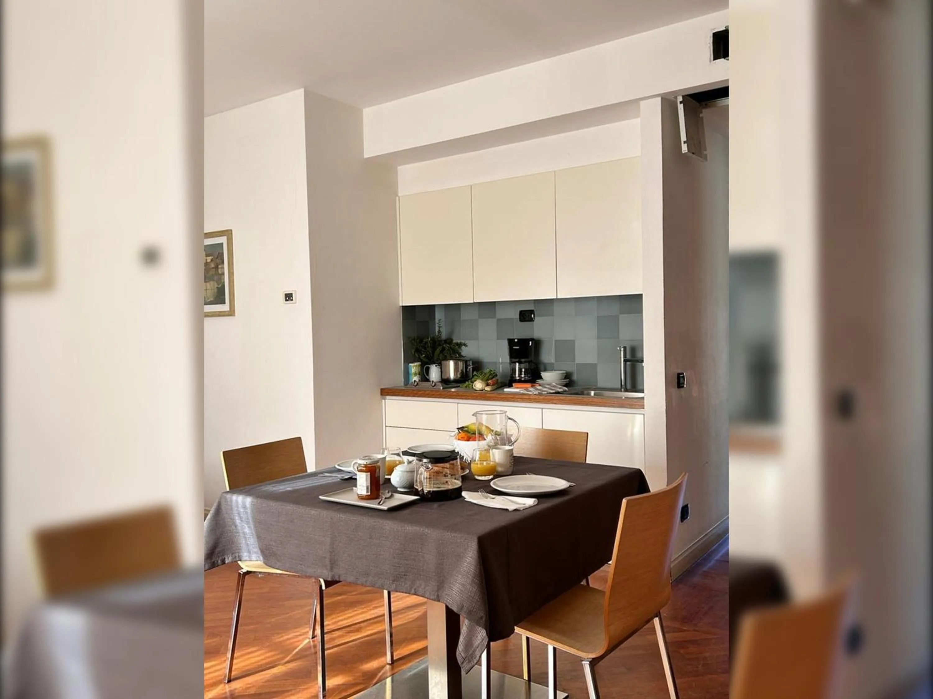 Kitchen or kitchenette in Aquazzurra Resort & Aparthotel