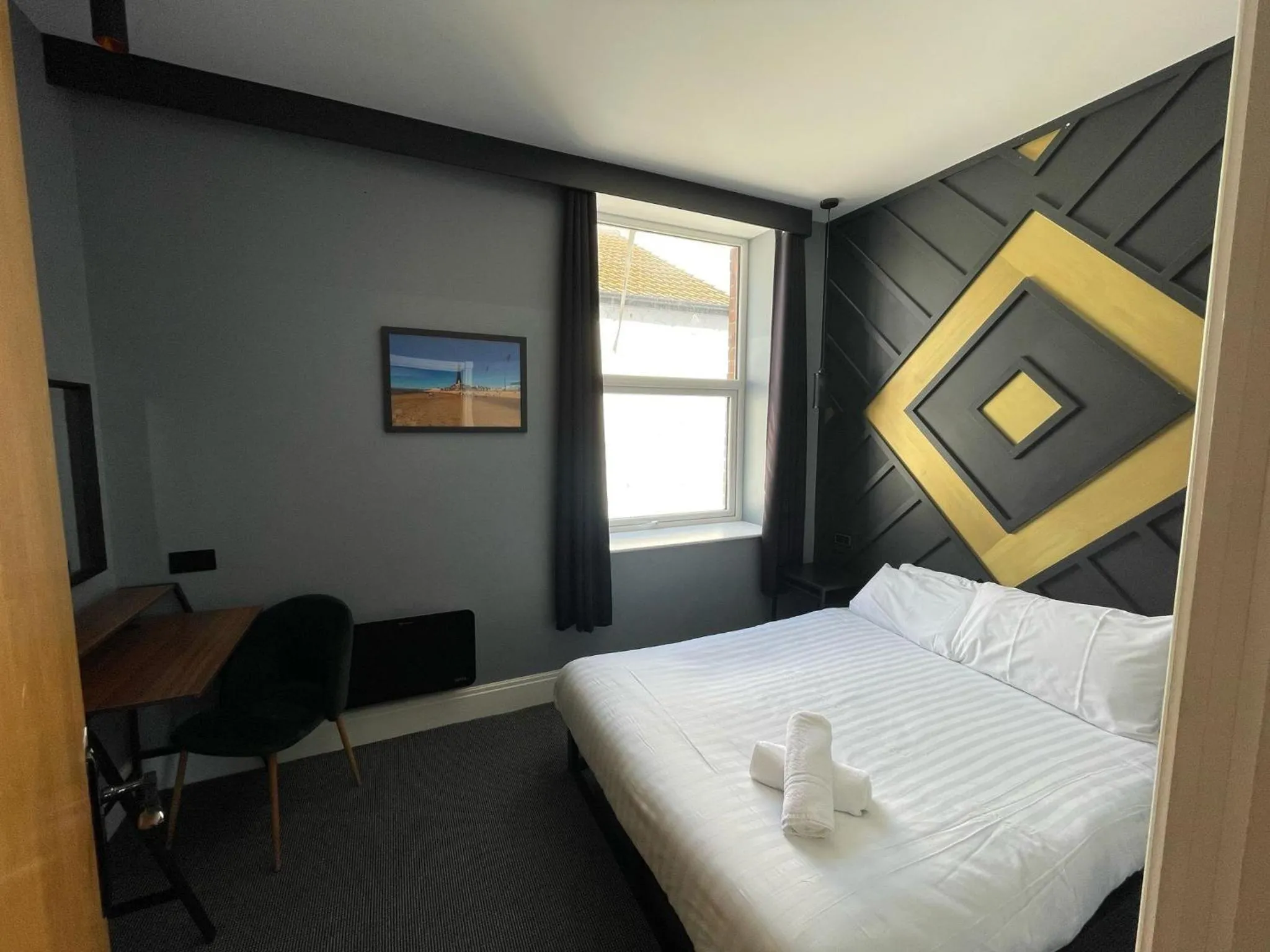 Bedroom, Bed in The Luxury Penthouse by Sasco Apartments