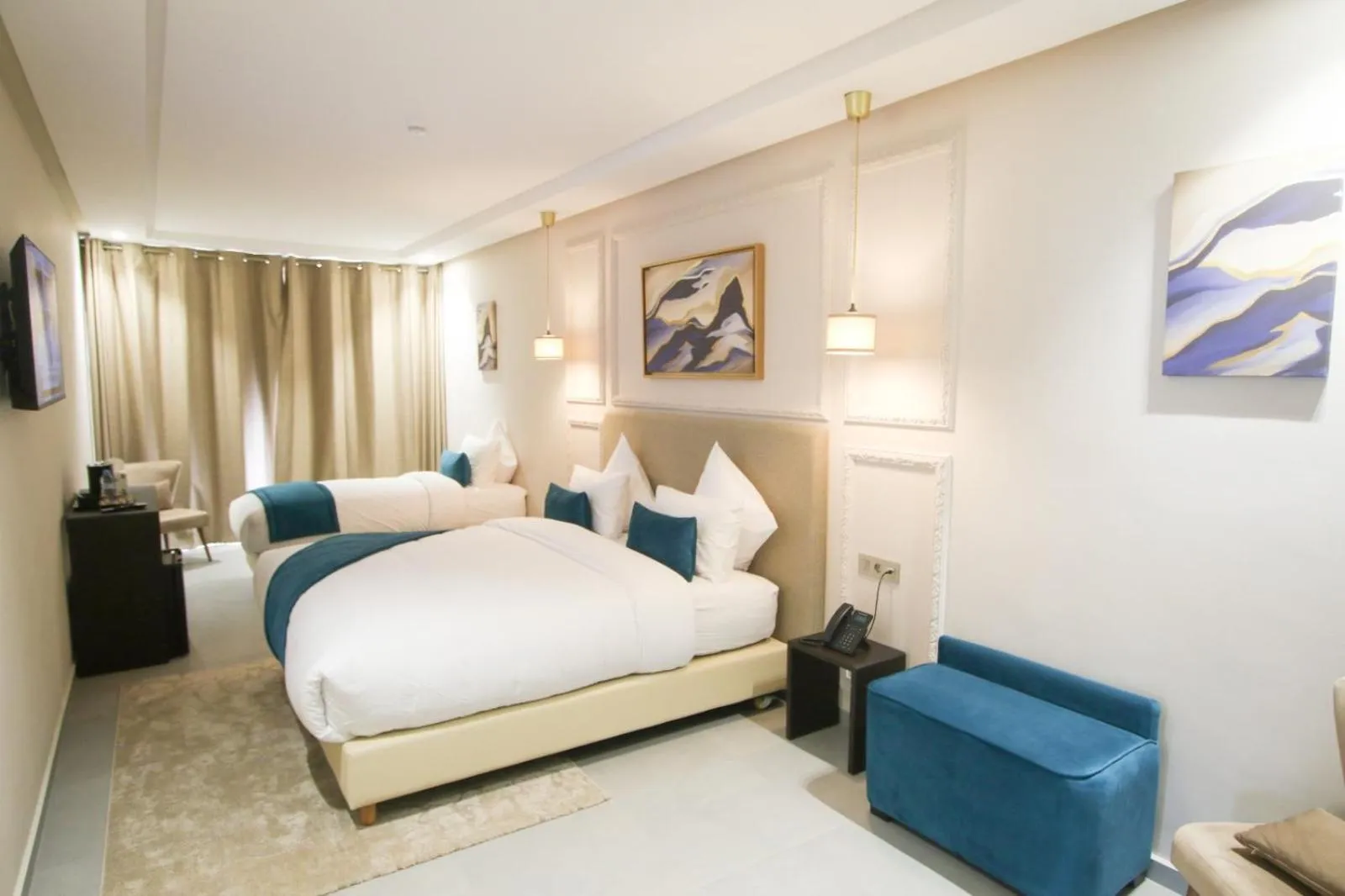 Bed in Dakhla Boarding Hotel & Restaurant