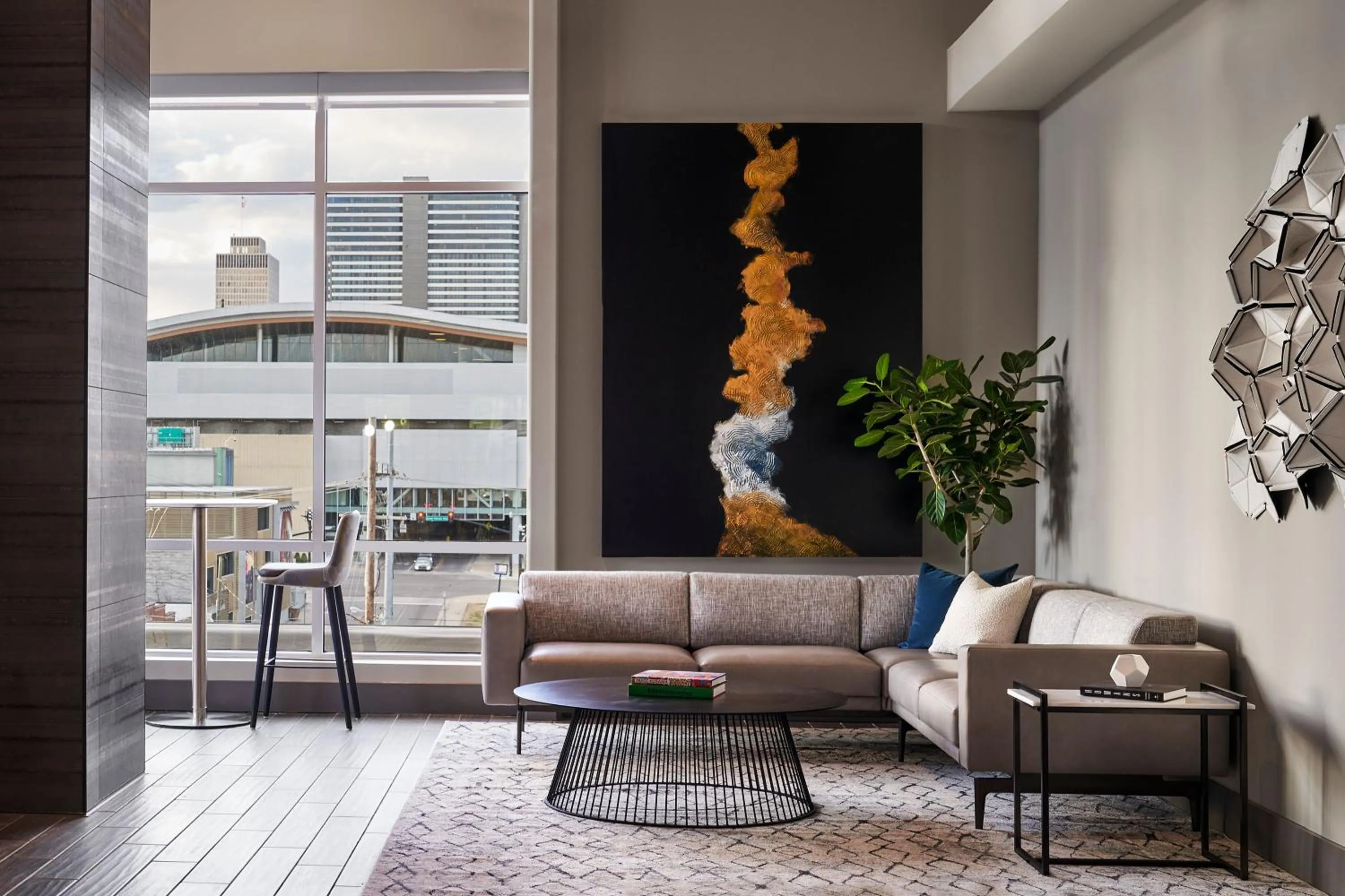 Seating area in Sentral SoBro