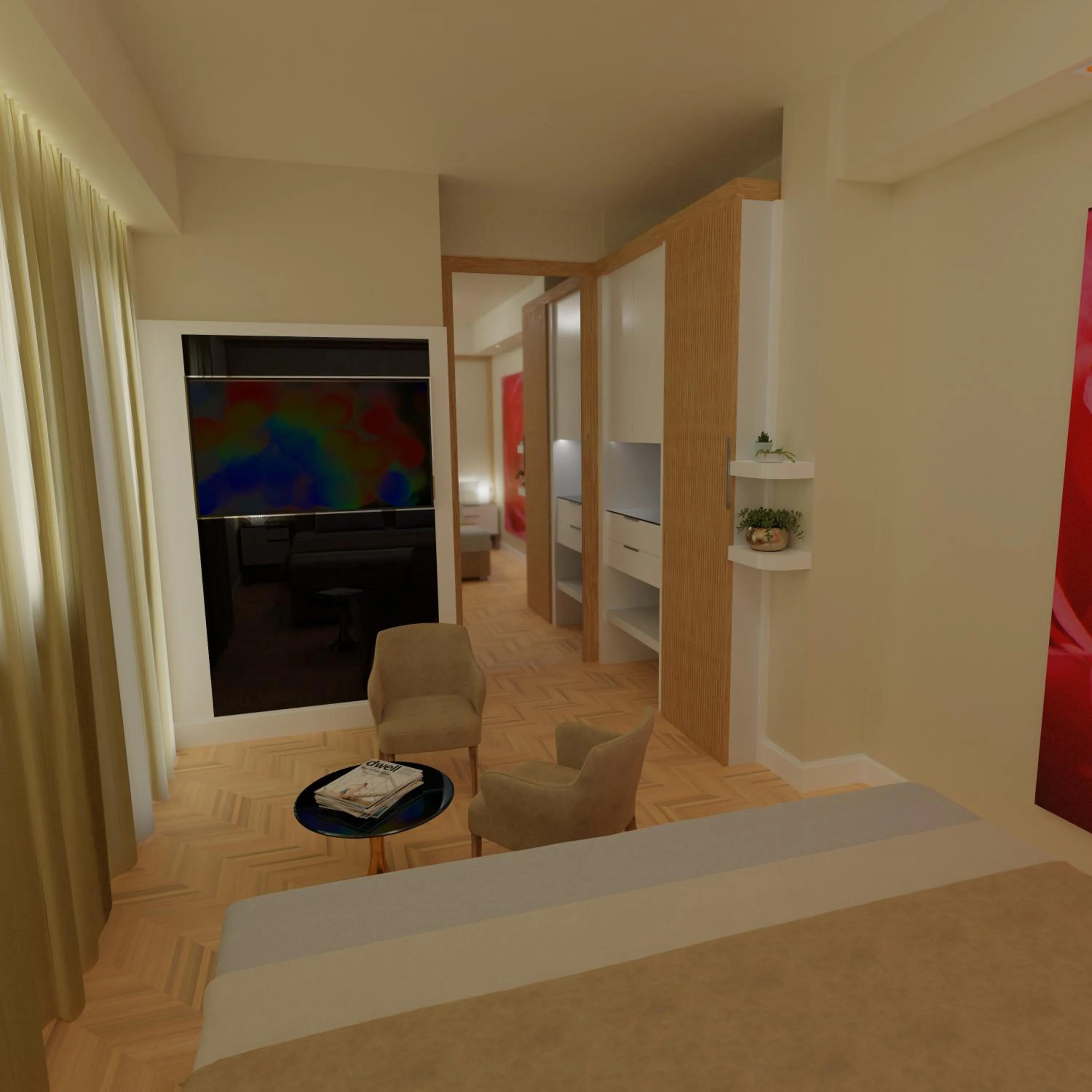 Bed in Versilia Palace Hotel