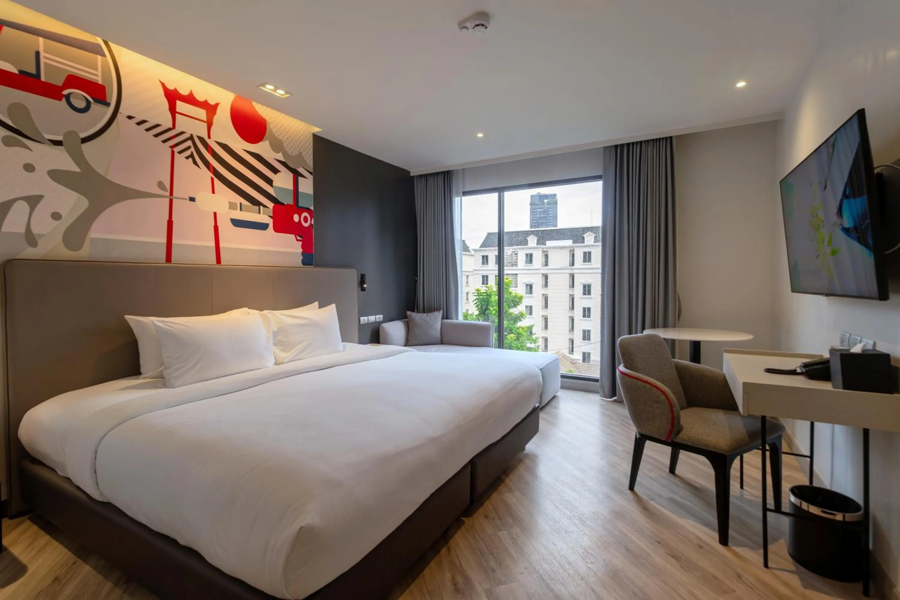 Bedroom, Bed in Oakwood Studios Sukhumvit Bangkok