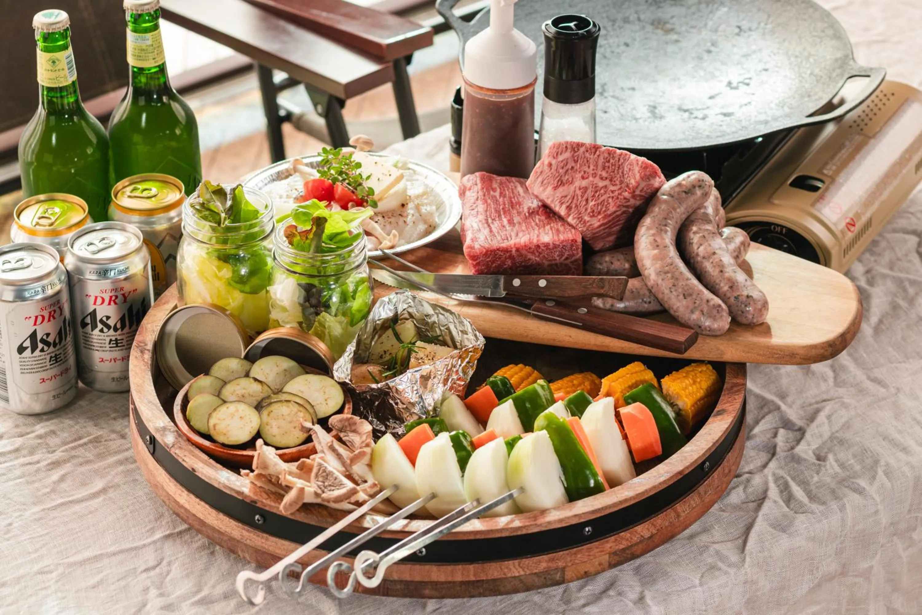 Dinner in THE DAY POST GENERAL GLAMPING VILLAGE Yamanakako