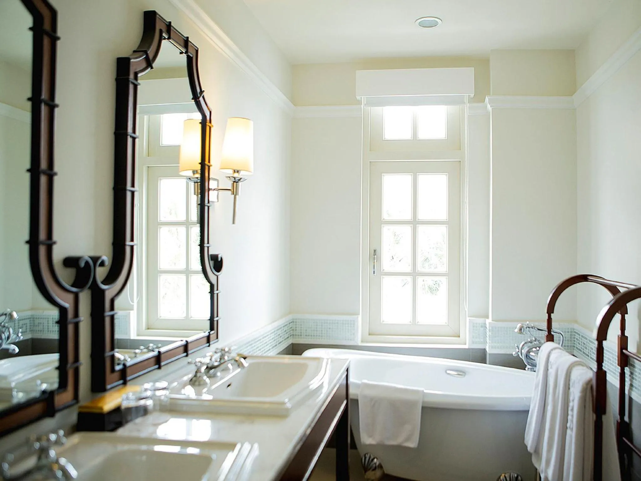 Bathroom, Bed in Villa Song Saigon