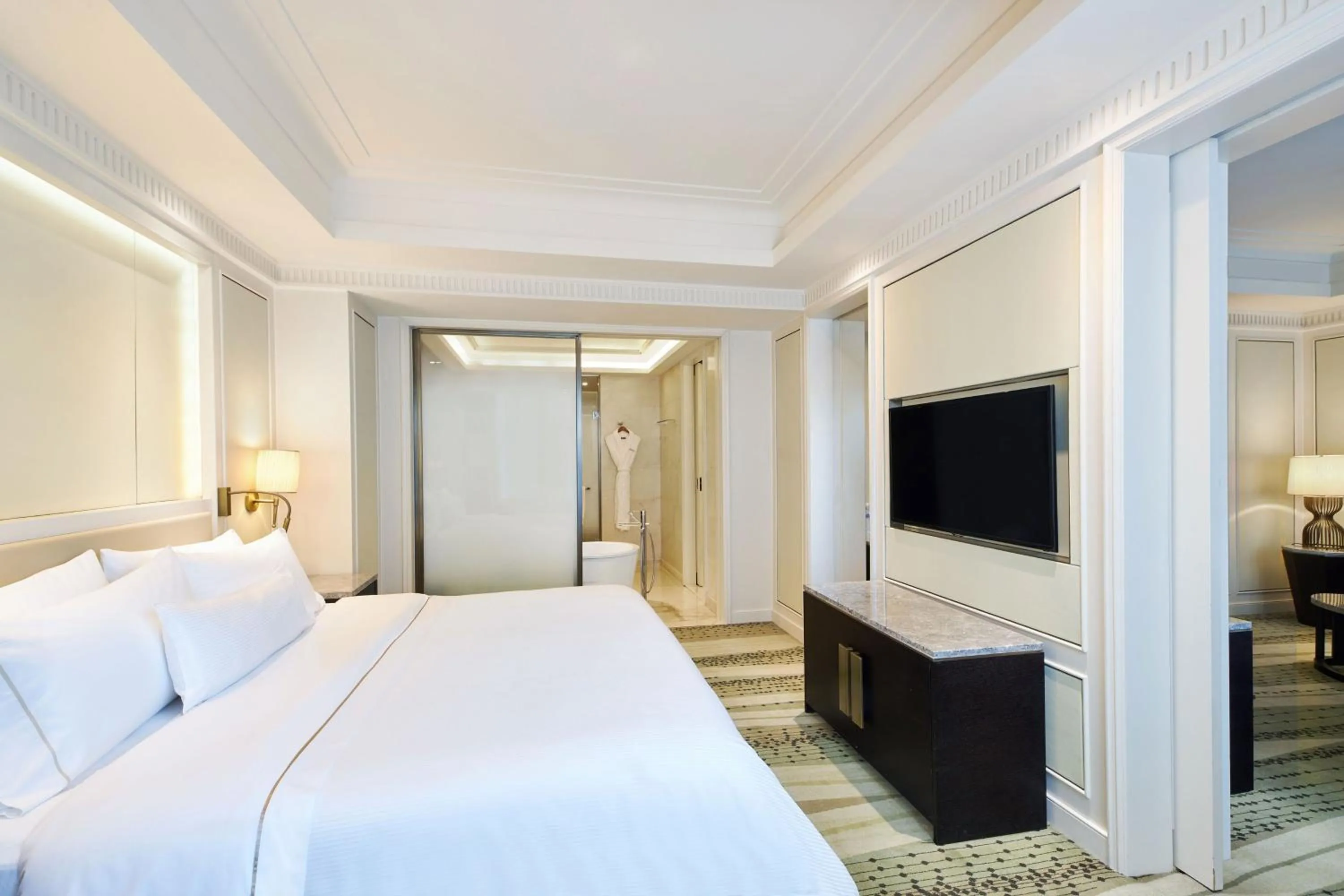 Bedroom, Bed in The Westin Qingdao - Instagrammable