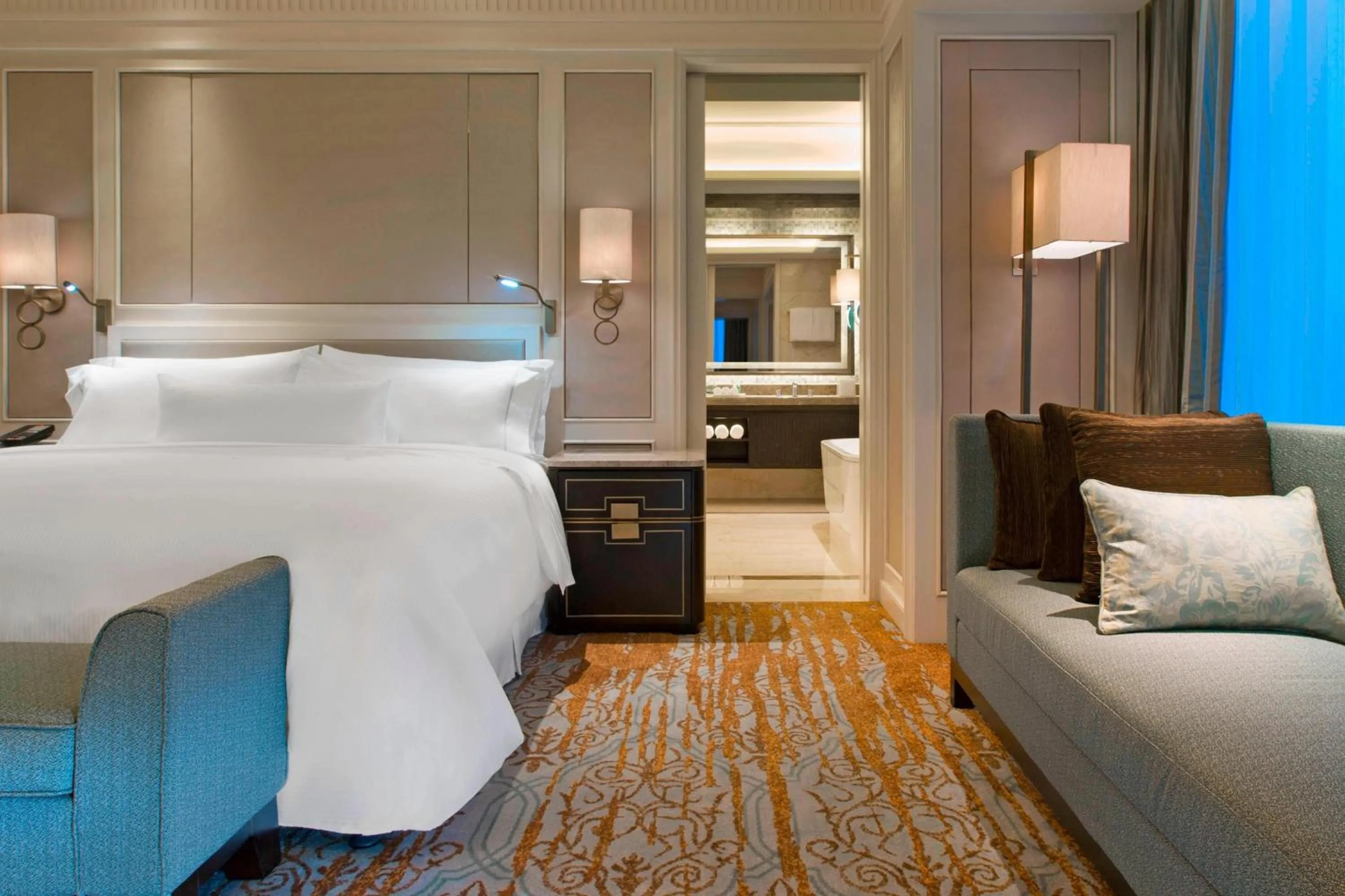 Bedroom, Bed in The Westin Qingdao - Instagrammable