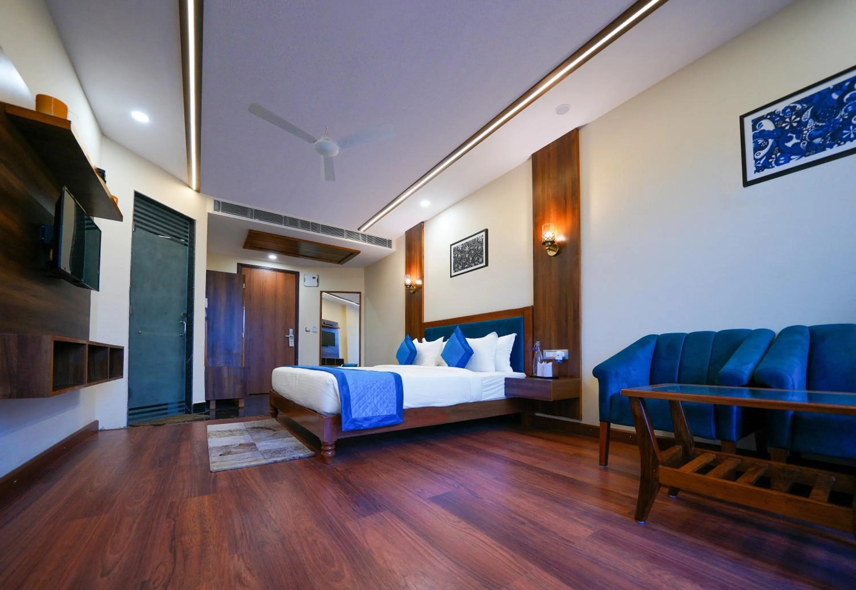 Photo of the whole room, Bed in The Abhyudyam Ganga