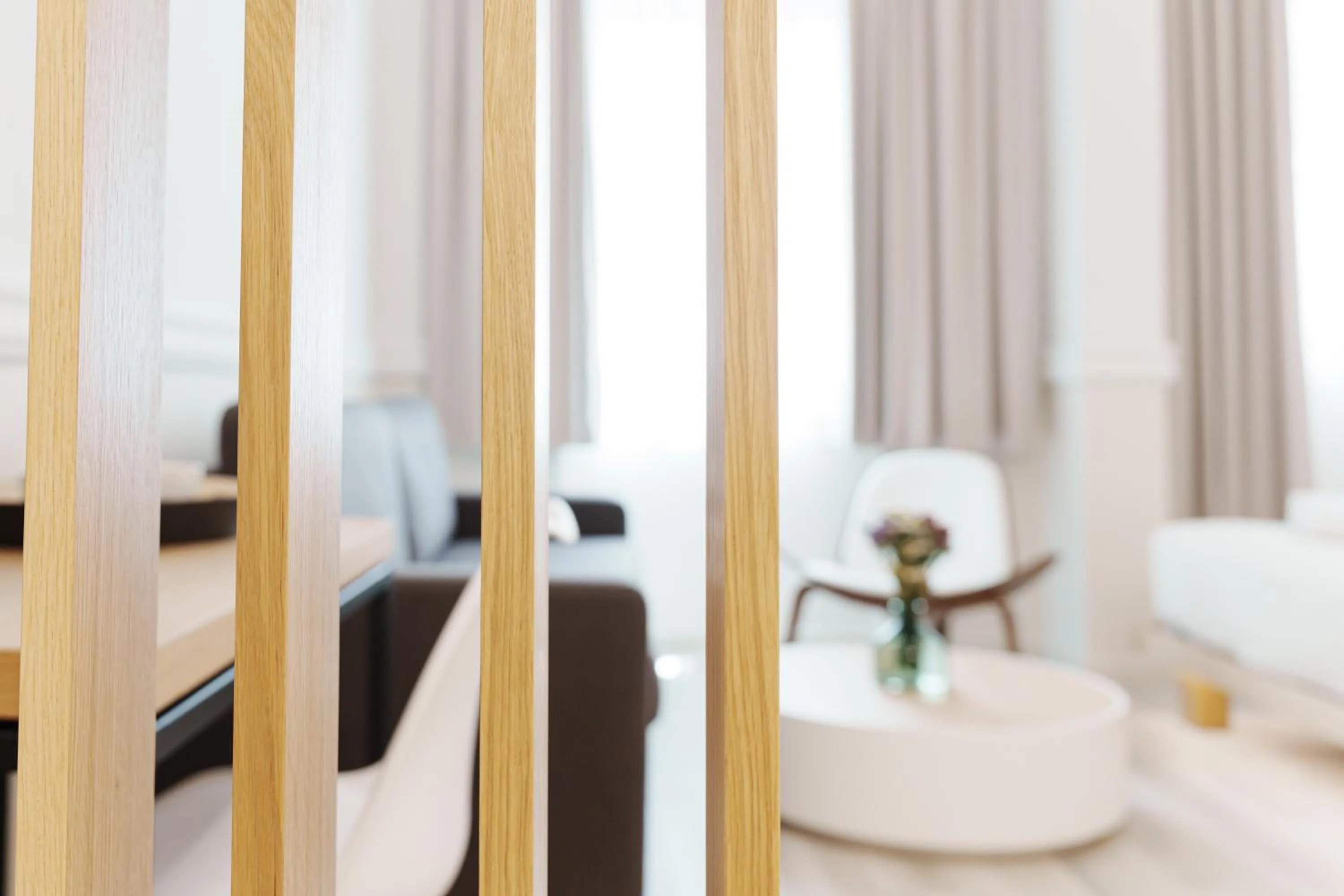 Seating area in Agora Athens Suites