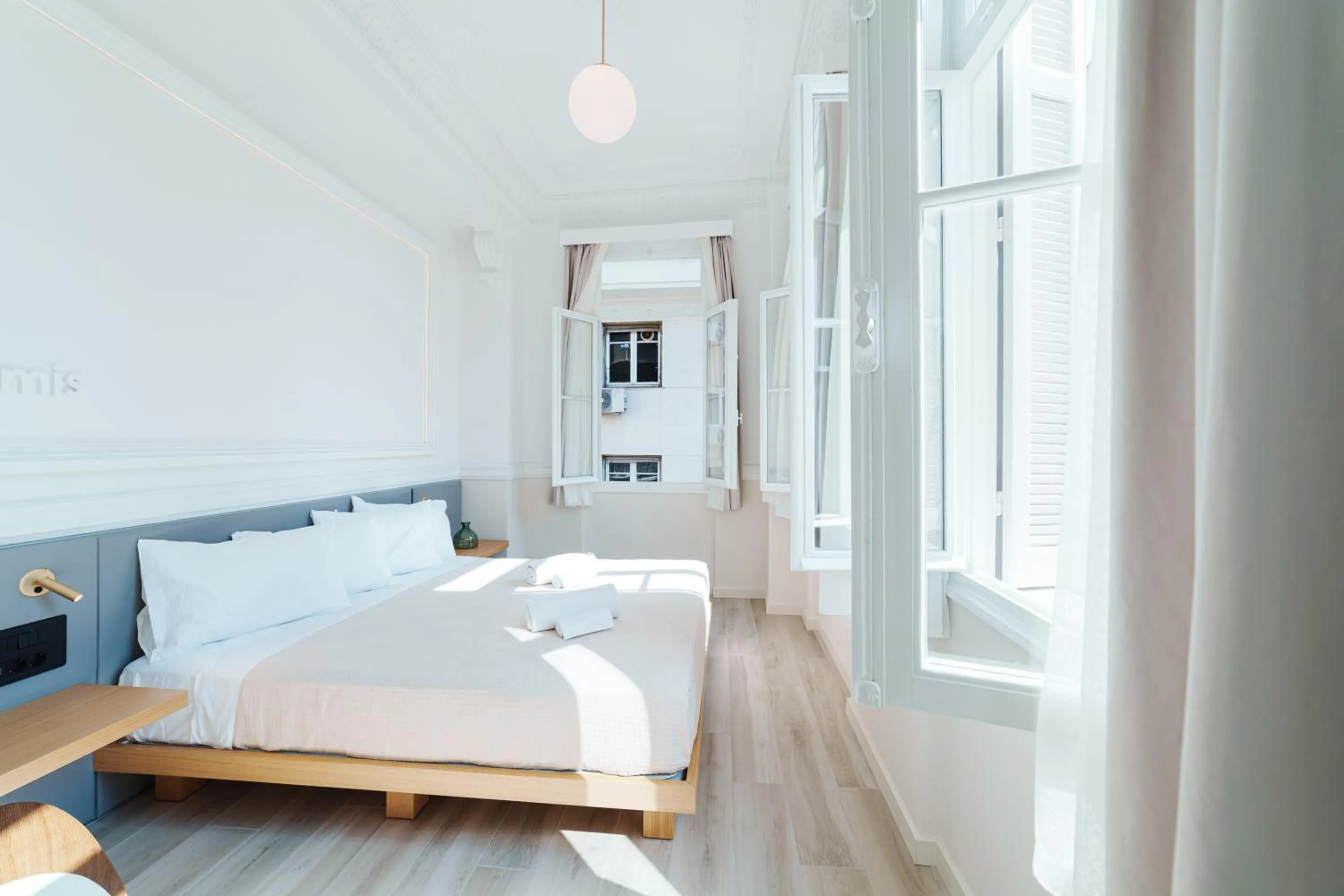 Pool view, Bed in Agora Athens Suites