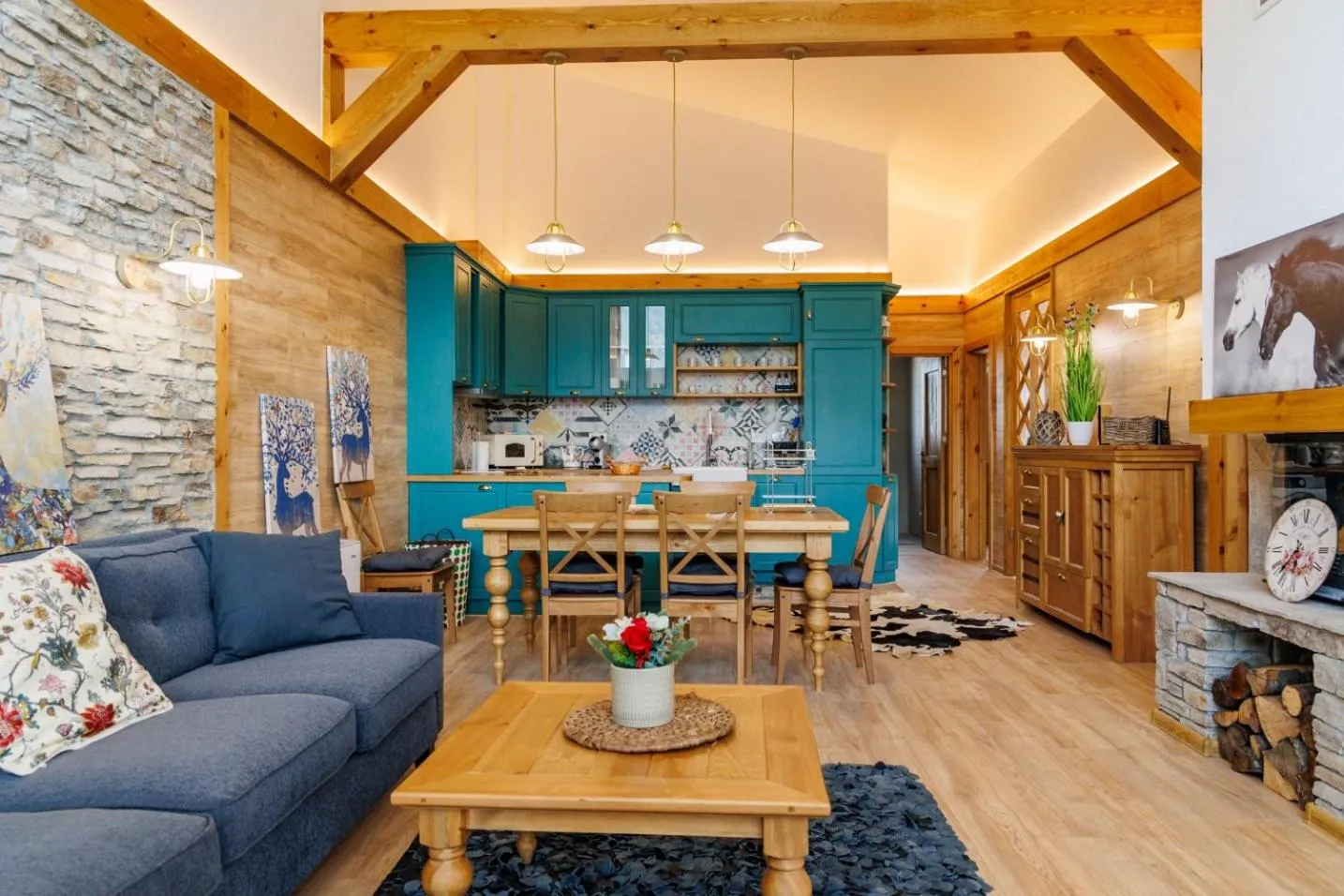 Living room in Villa Letizia & Raphael w Sauna near Pirin Golf Resort