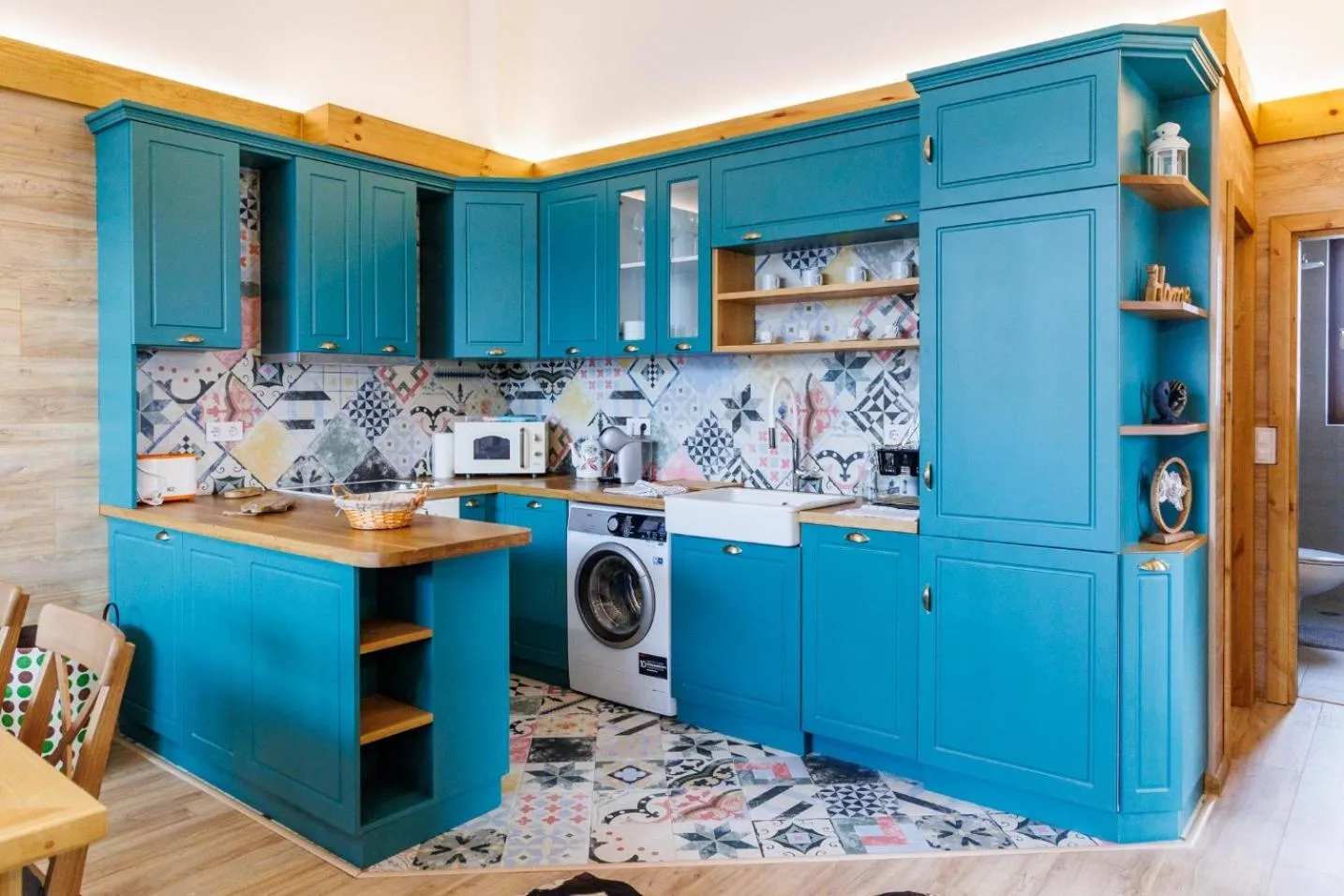 Kitchen or kitchenette in Villa Letizia & Raphael w Sauna near Pirin Golf Resort