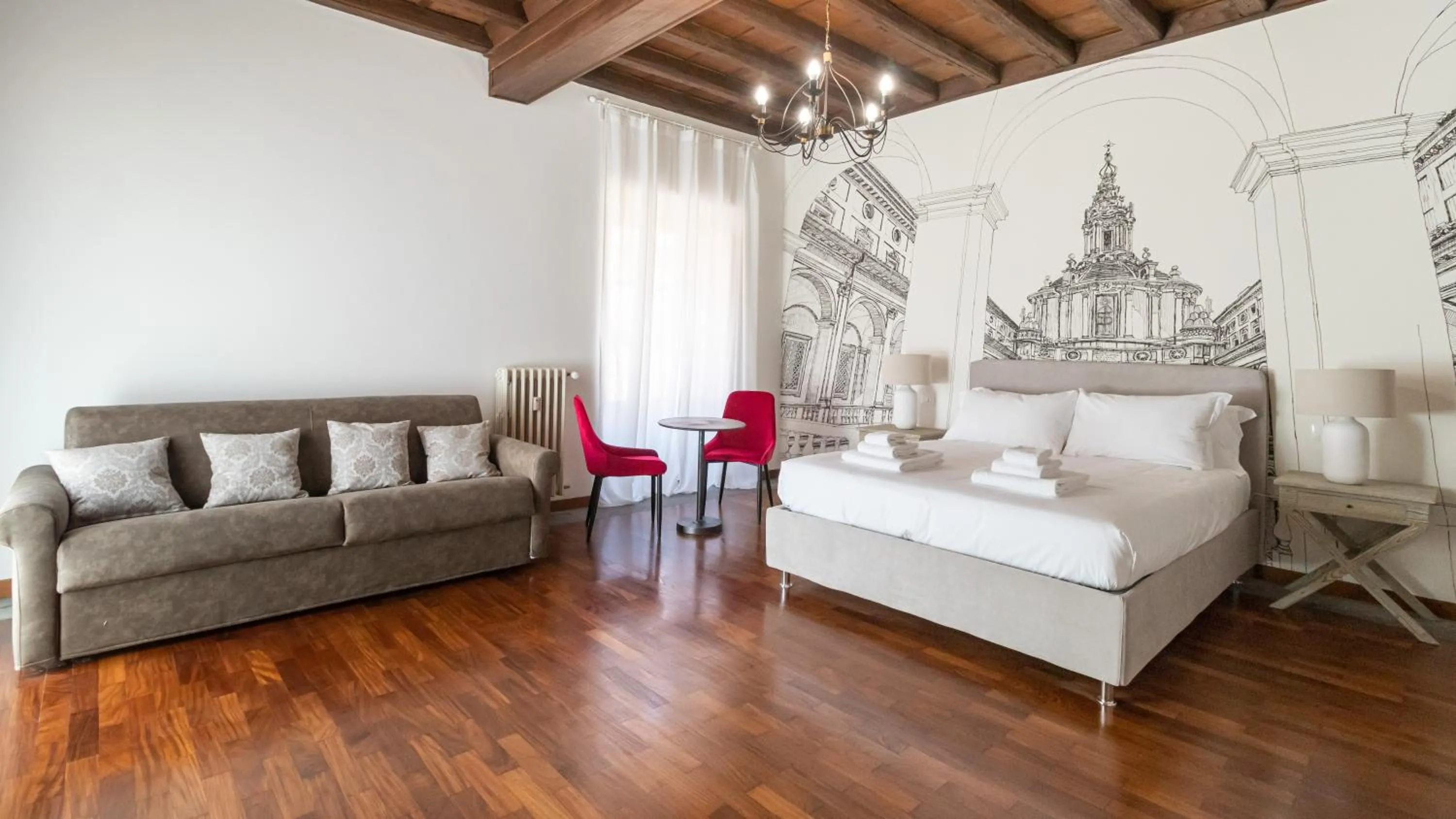 Bedroom, Bed in Italianway Collection - Barberini Elegantia Apartments Roma