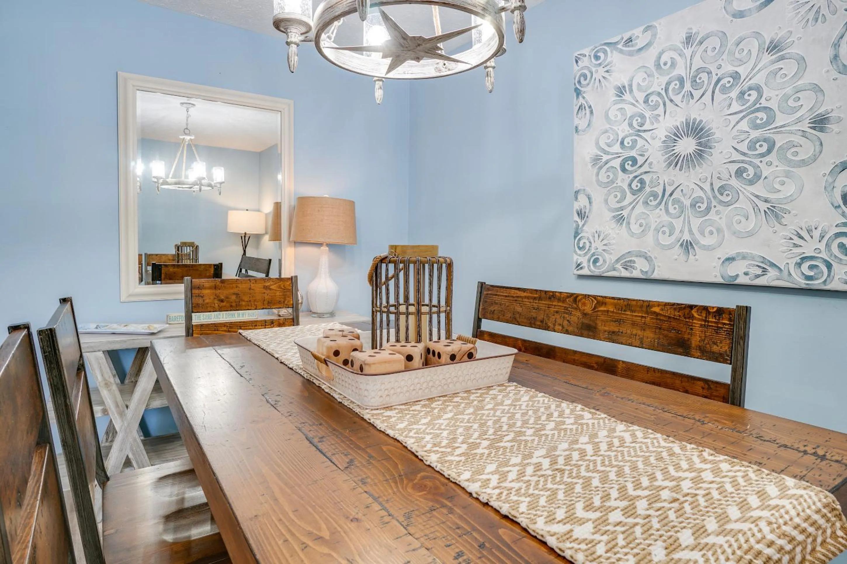 Decorative detail, Bed in Peachtree Place Condominiums by Panhandle Getaways