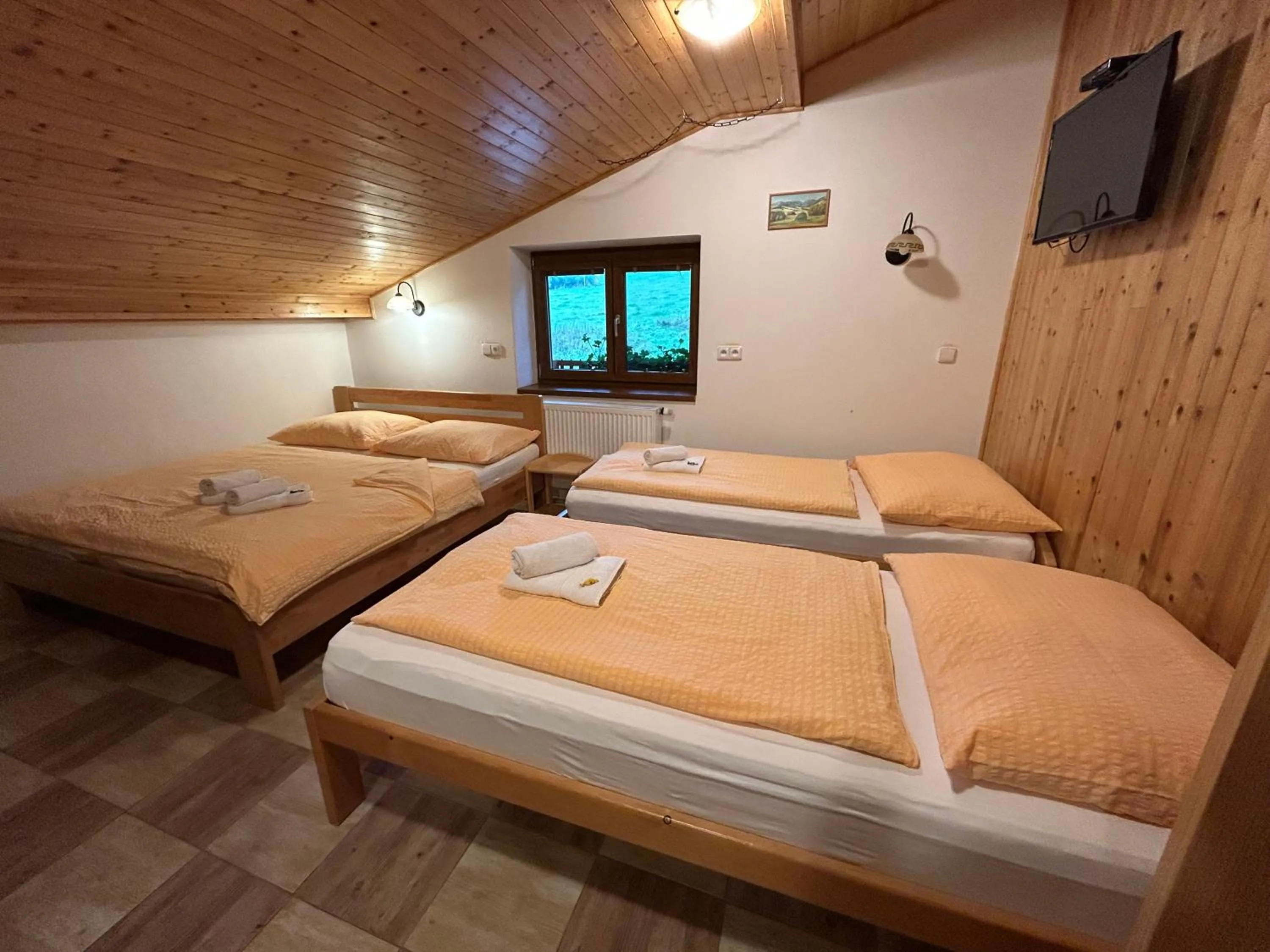 Bed in Apartmány U Žaloudků