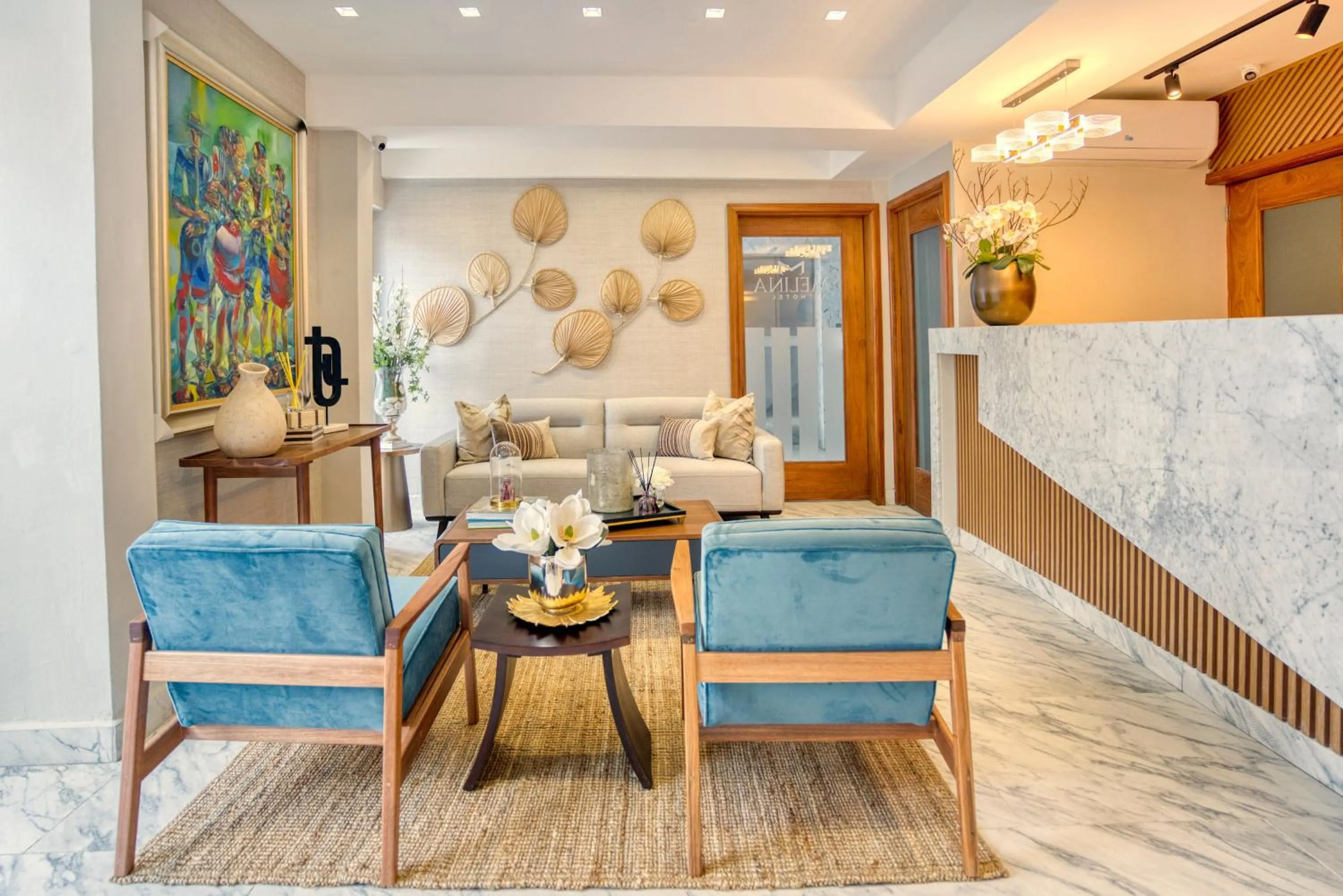 Lobby or reception in Melina Hotel