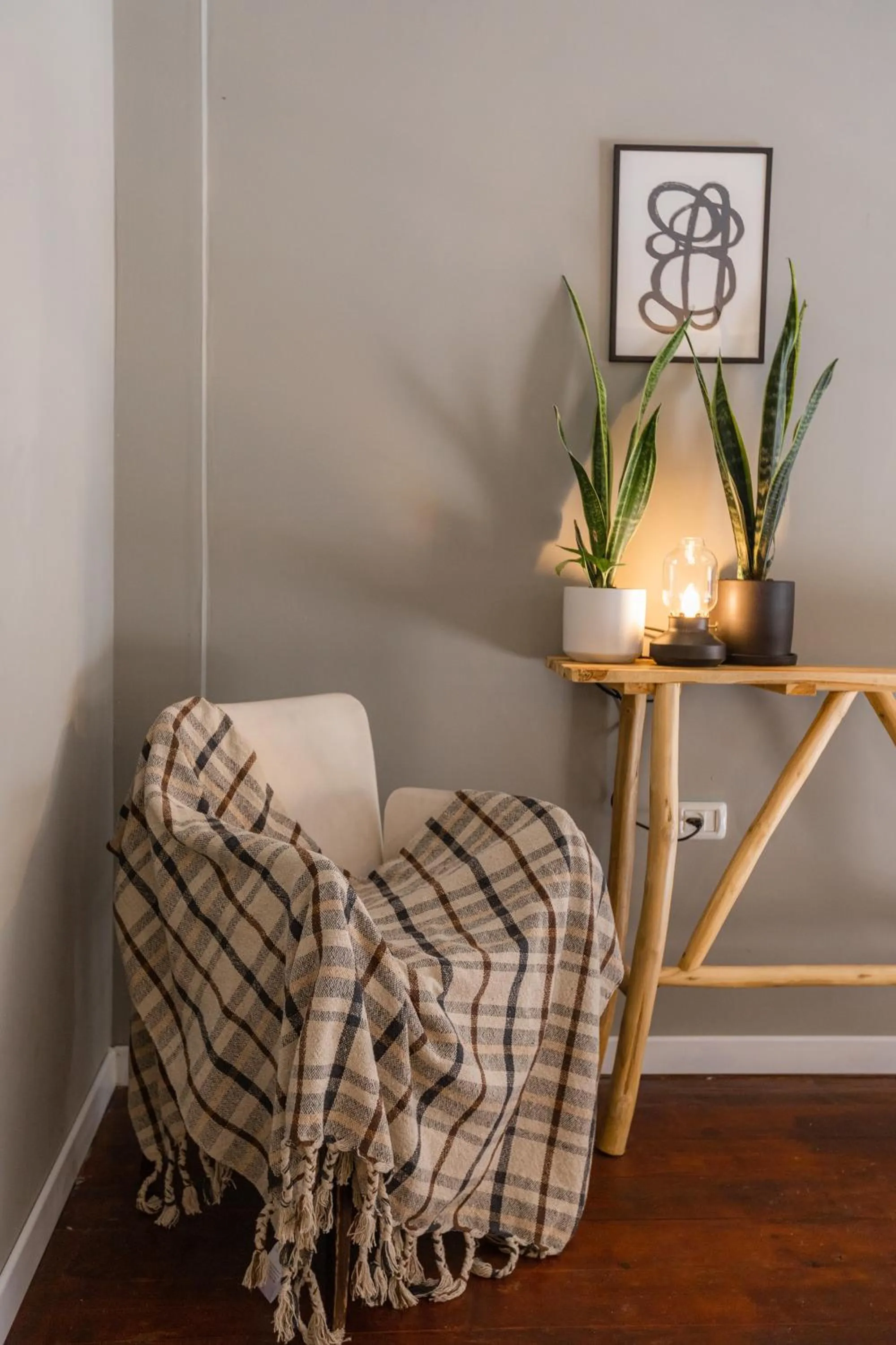 Seating area in DeBlox living - Alhambra Apartments