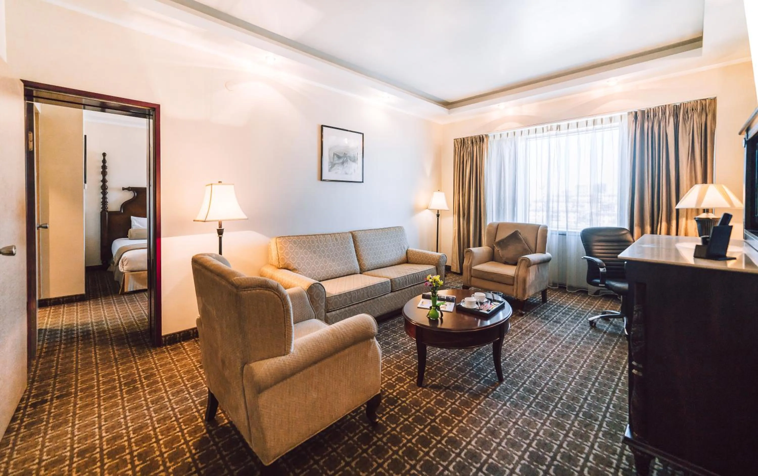 Living room in Chinggis Khaan Hotel