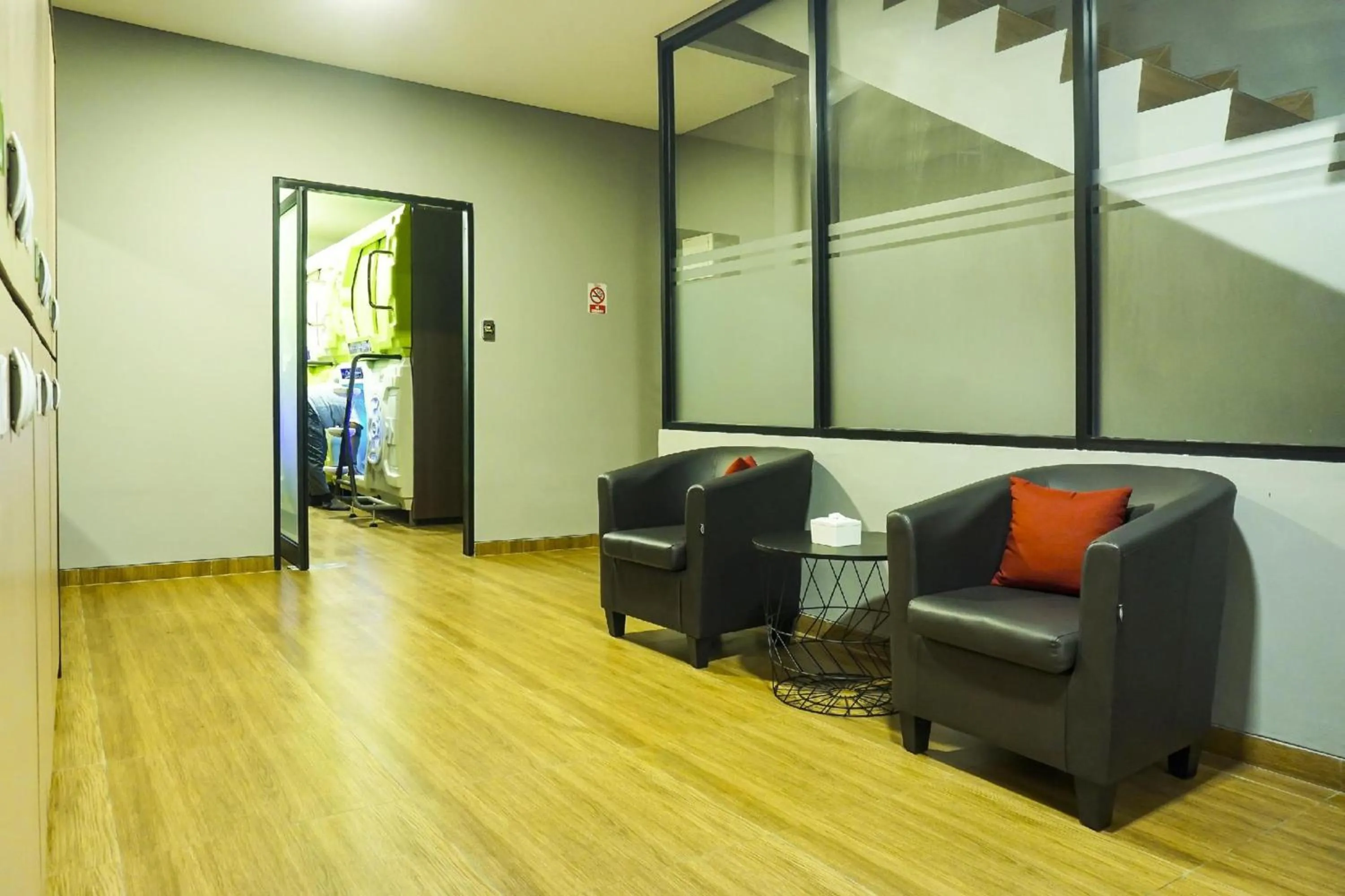 Lobby or reception in Hotel O Fiducia Capsule Hotel