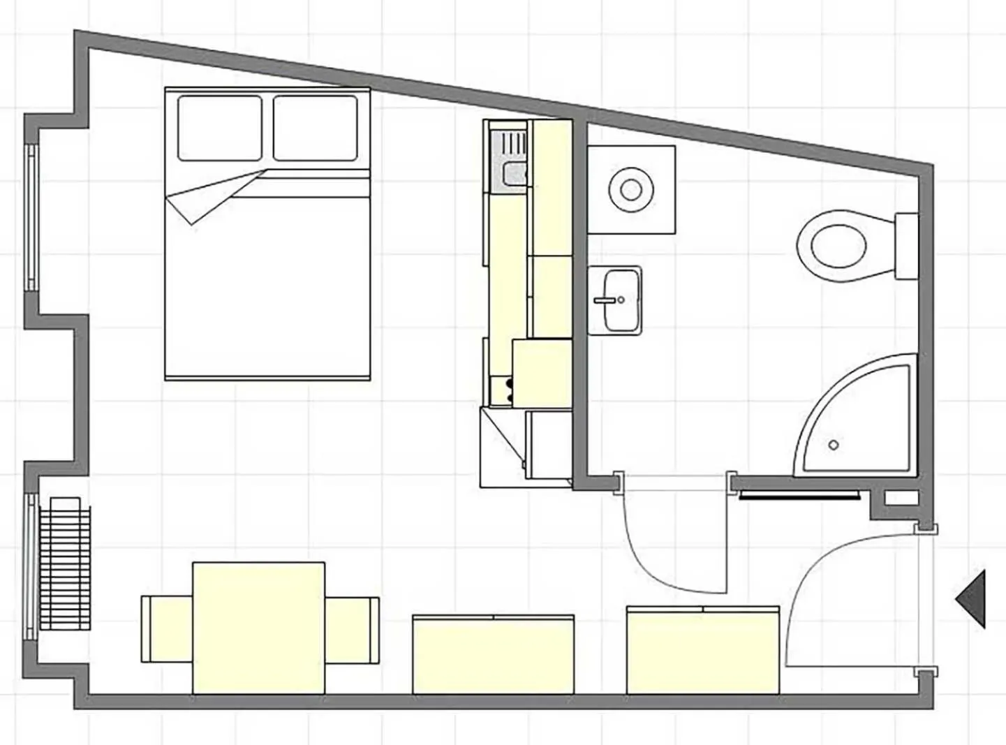 Floor plan in Riverside Apartment