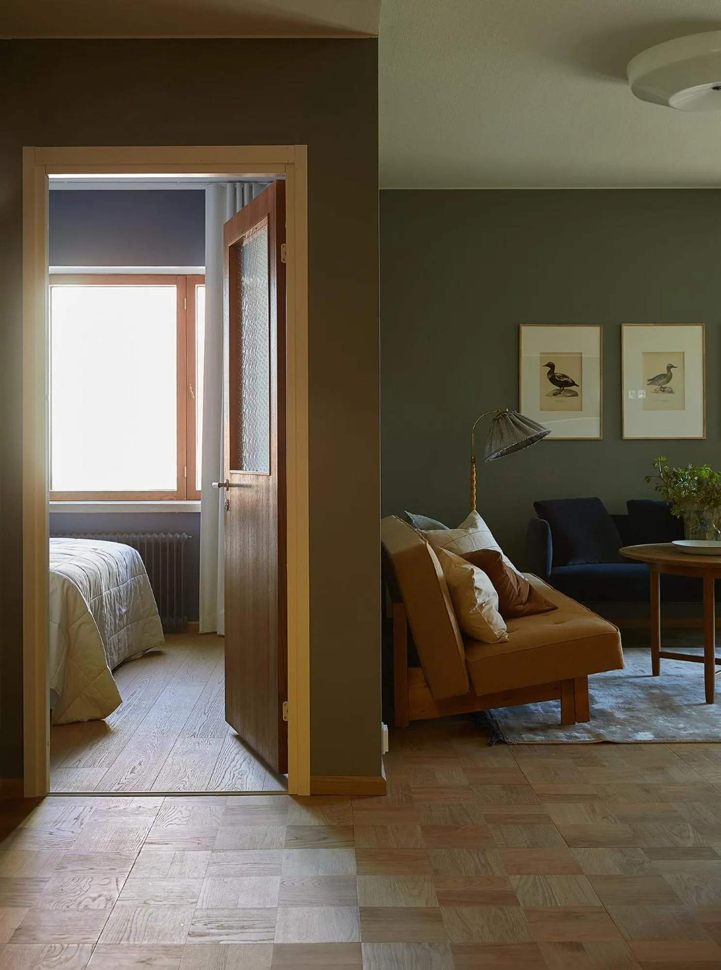 Living room, Bed in Hotelli Vihannonkulma