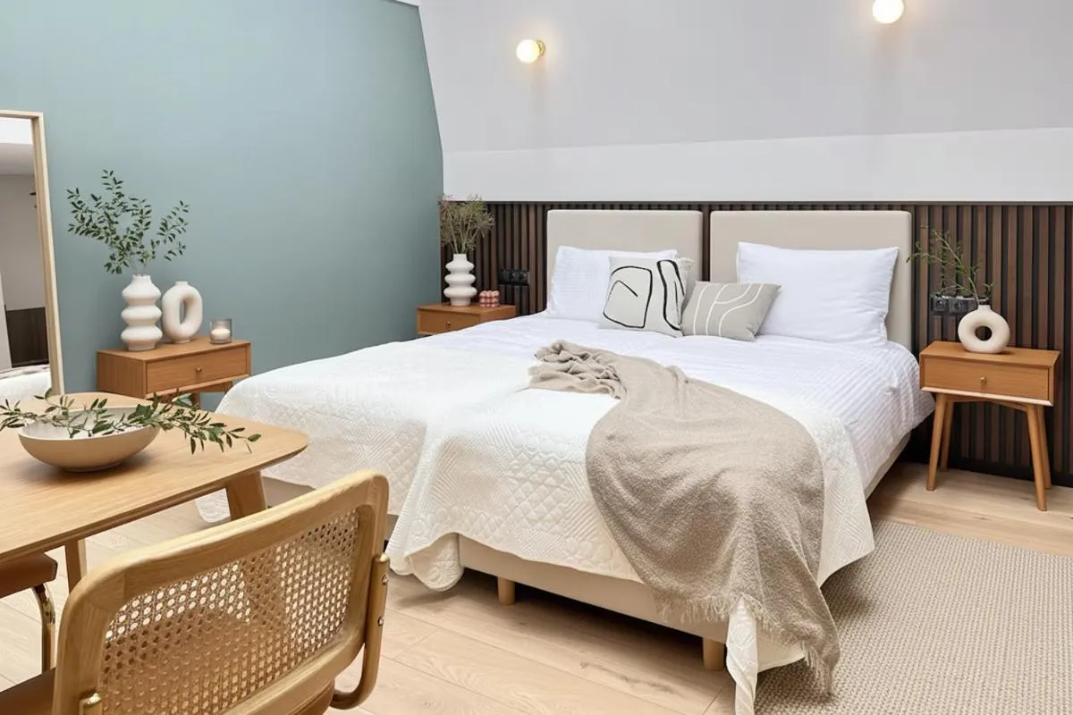 Bed in Monciak55 Sopot Apartments by StayLab