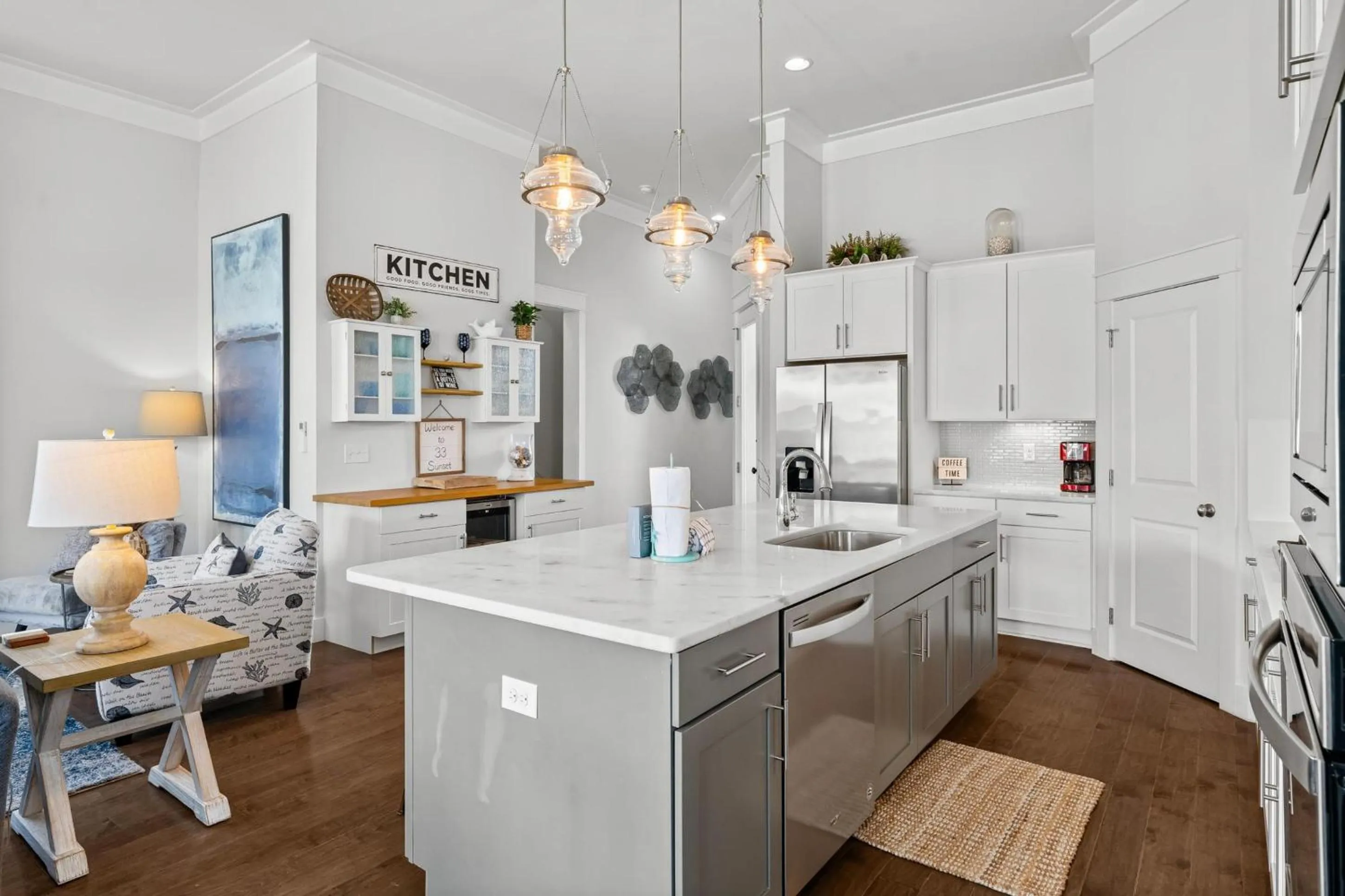 Kitchen or kitchenette in 30A Pet Friendly Beach House - 33 Sunset by Panhandle Getaways