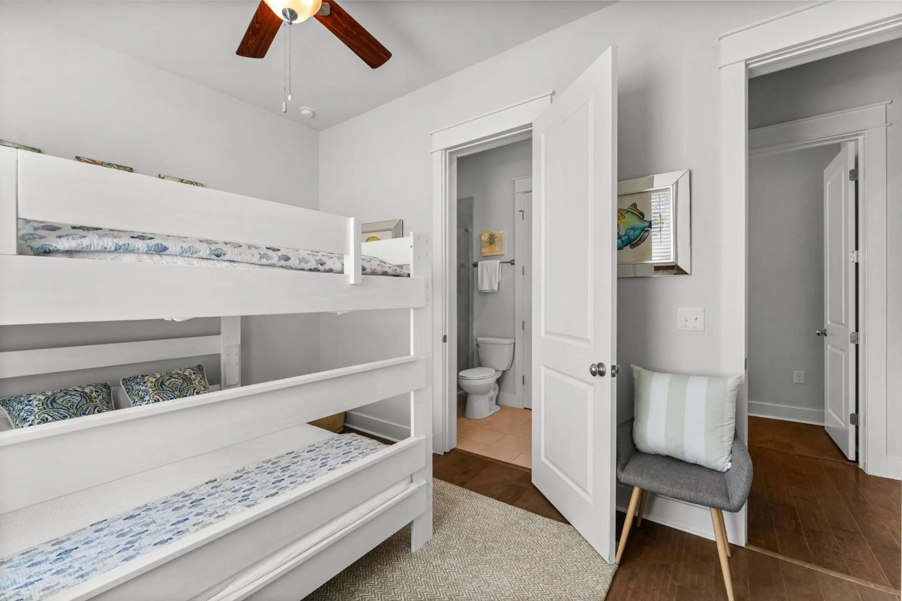 Bed in 30A Pet Friendly Beach House - 33 Sunset by Panhandle Getaways