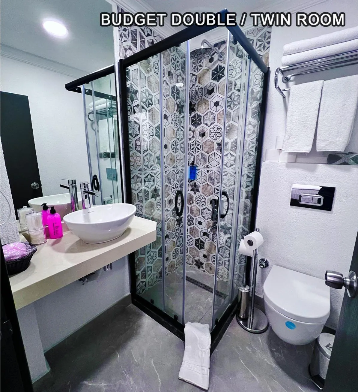 Shower in Angel's Home Hotel - Angel Group Hotels