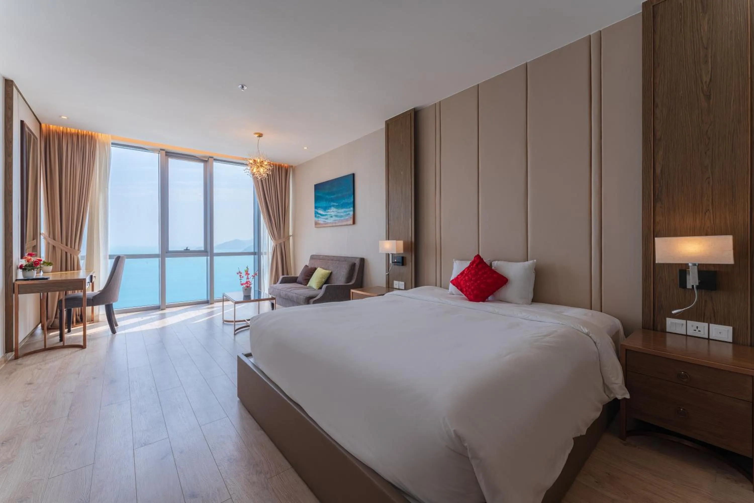 Natural landscape, Bed in SeaHaven Panorama Nha Trang Superview Apartments