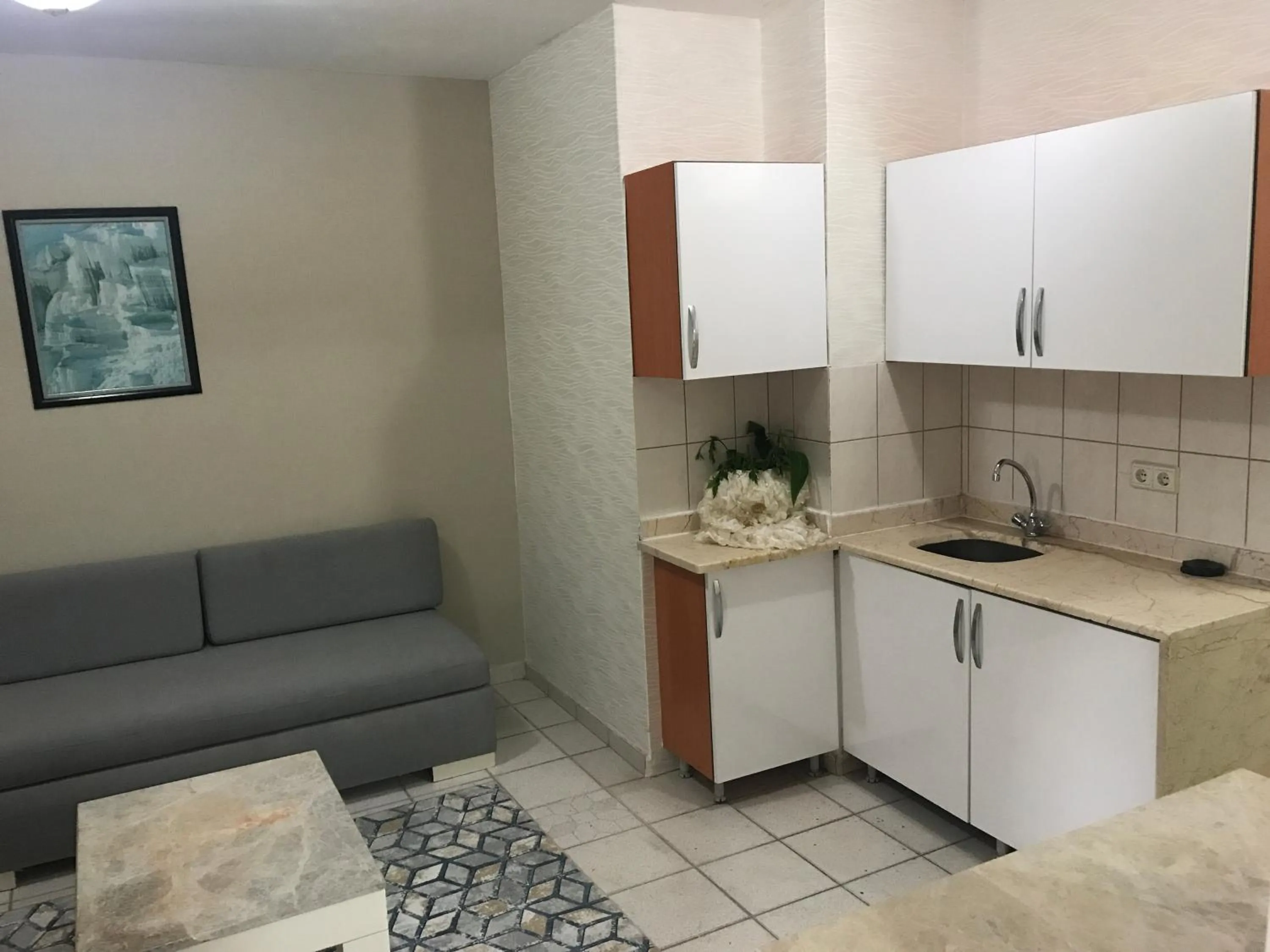 Kitchen or kitchenette in HİMEROS BEACH HOTEL