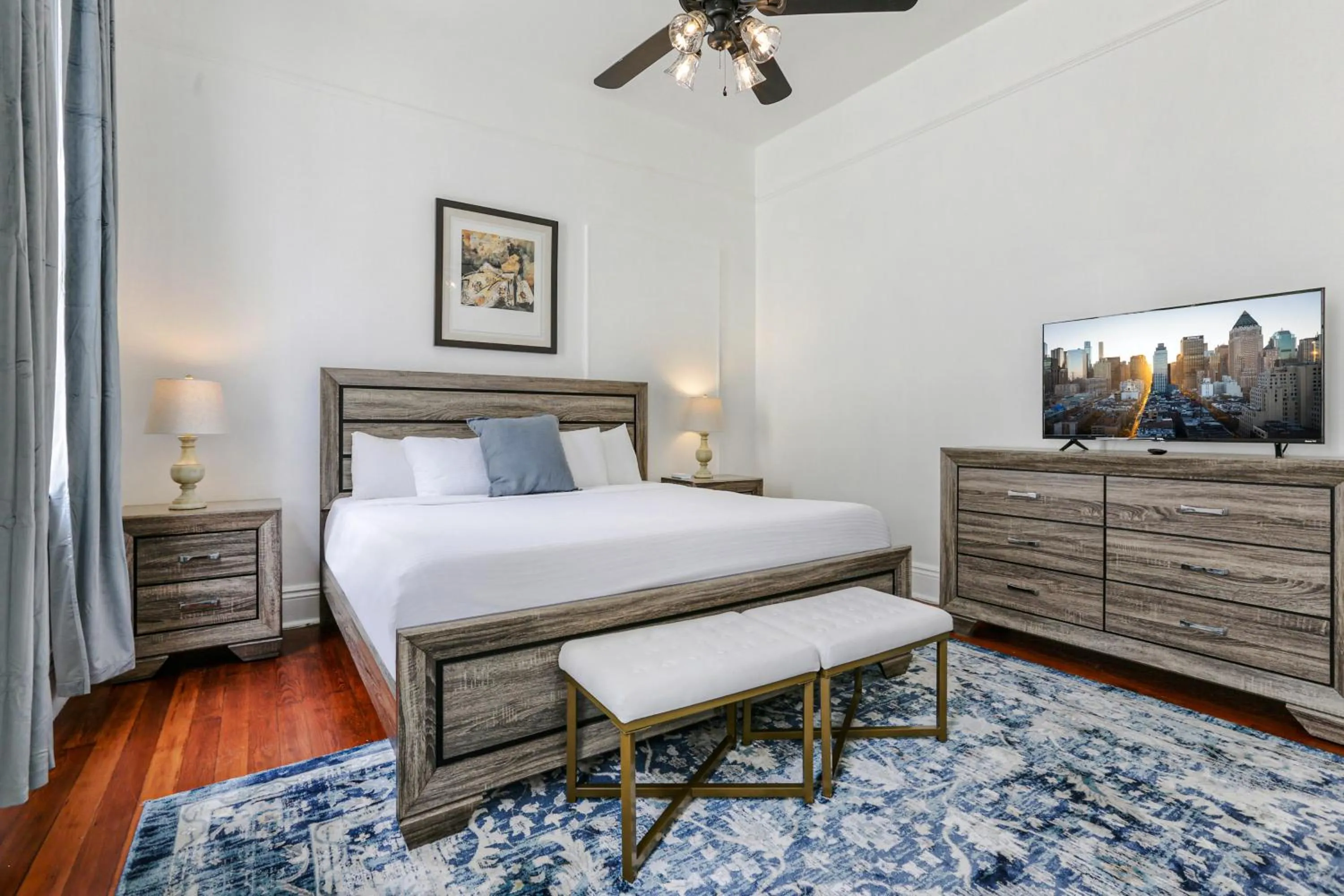Bedroom, Bed in Uptown Spacious 4BD/3BA with Historic Charm