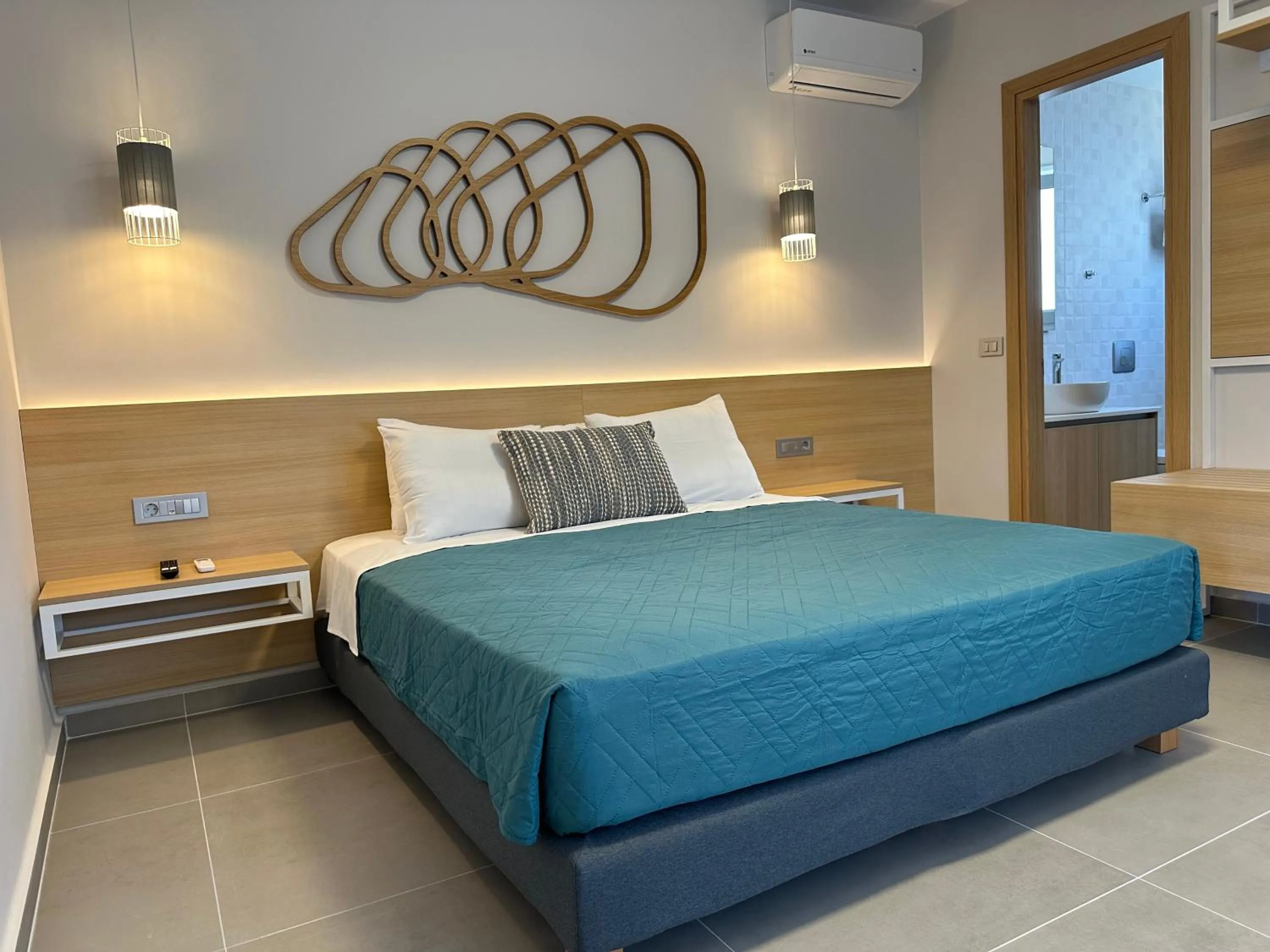 Bed in Evdokia Suites