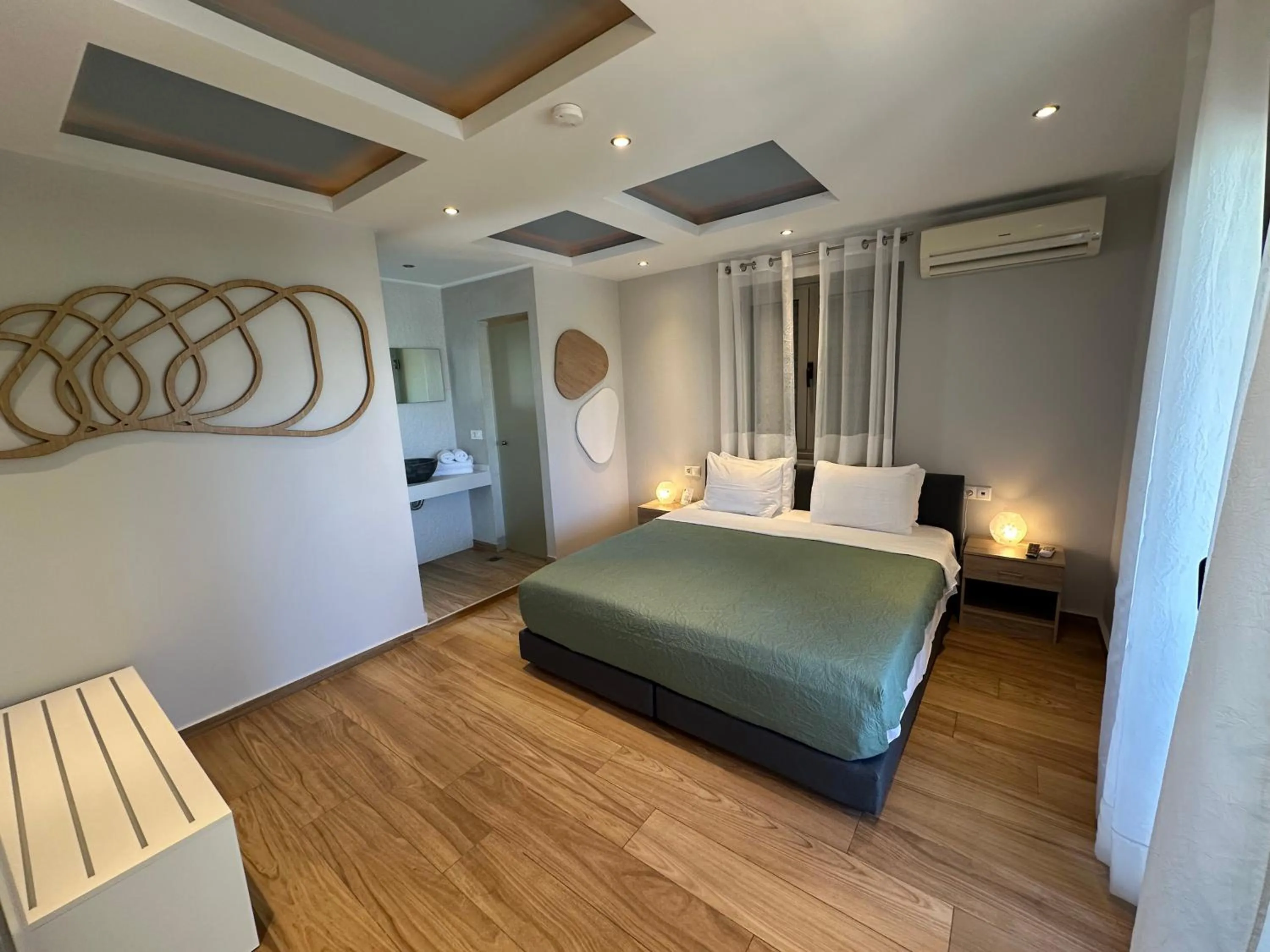 Bed in Evdokia Suites