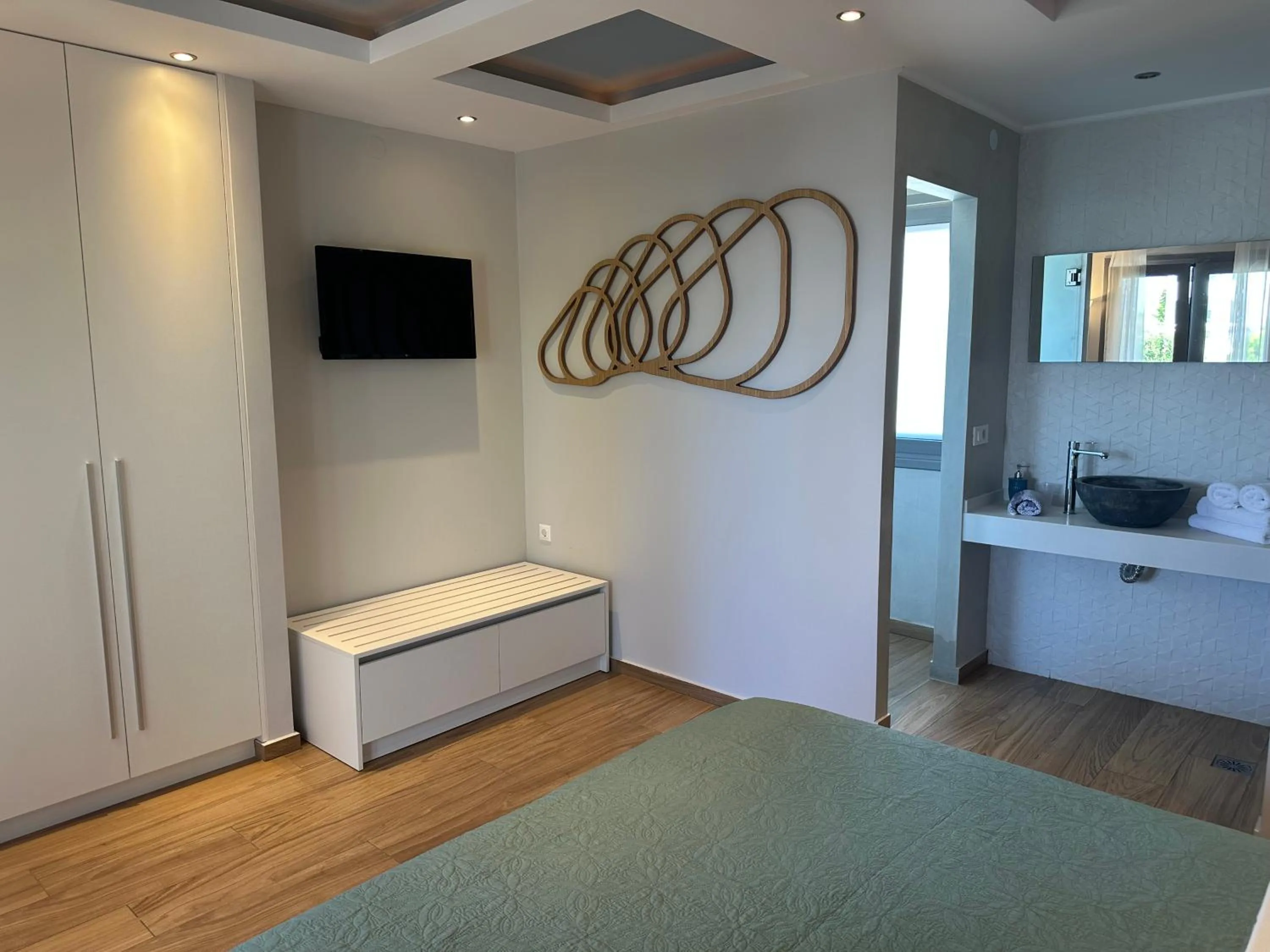 Bed in Evdokia Suites