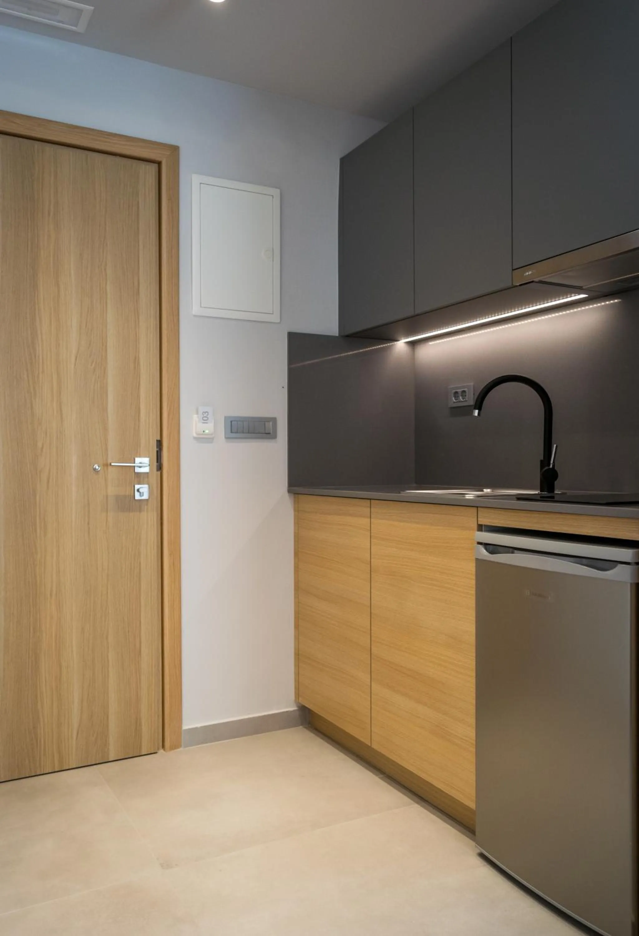 Kitchen or kitchenette in Evdokia Suites