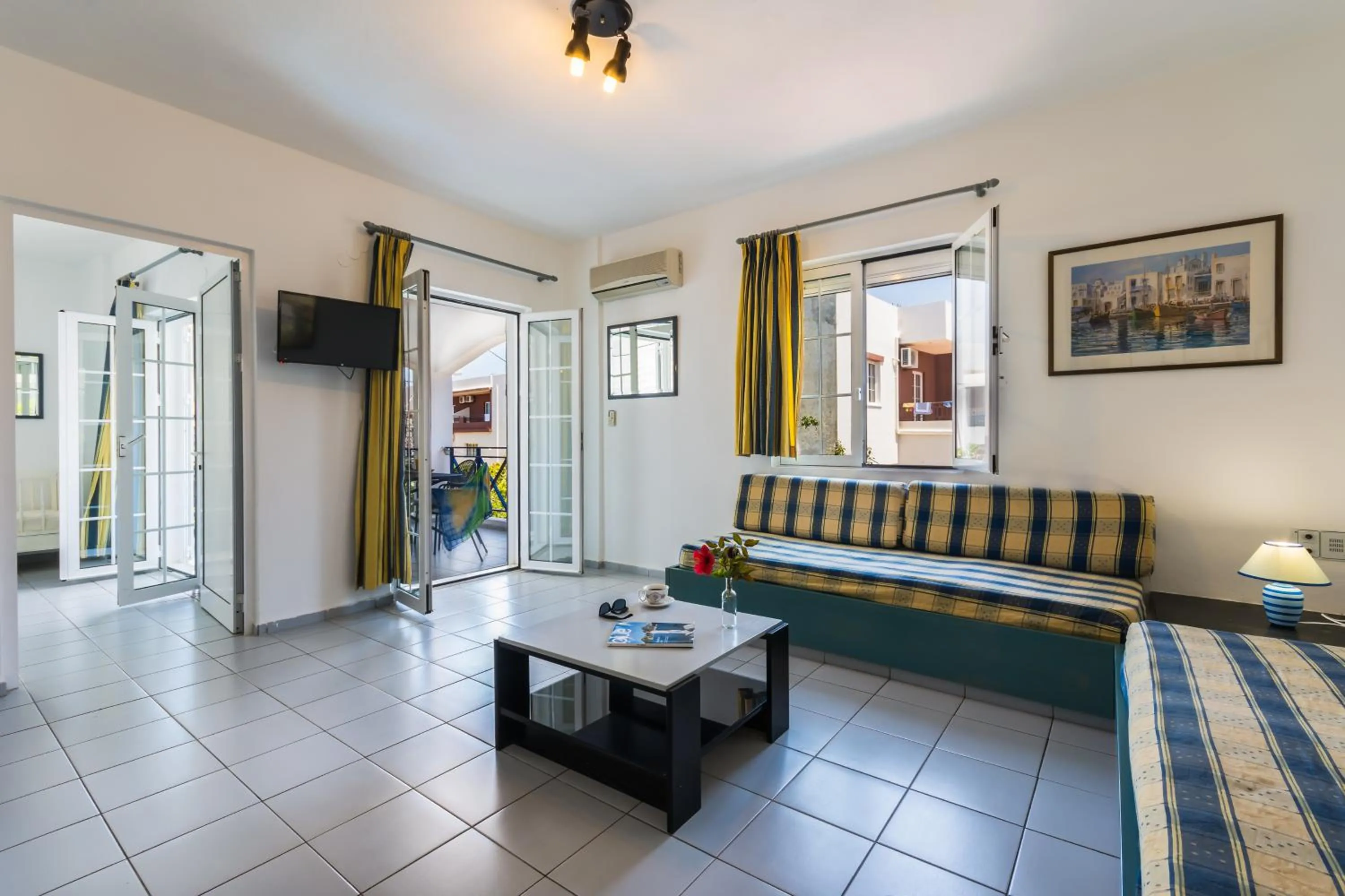 Living room in Evdokia Suites