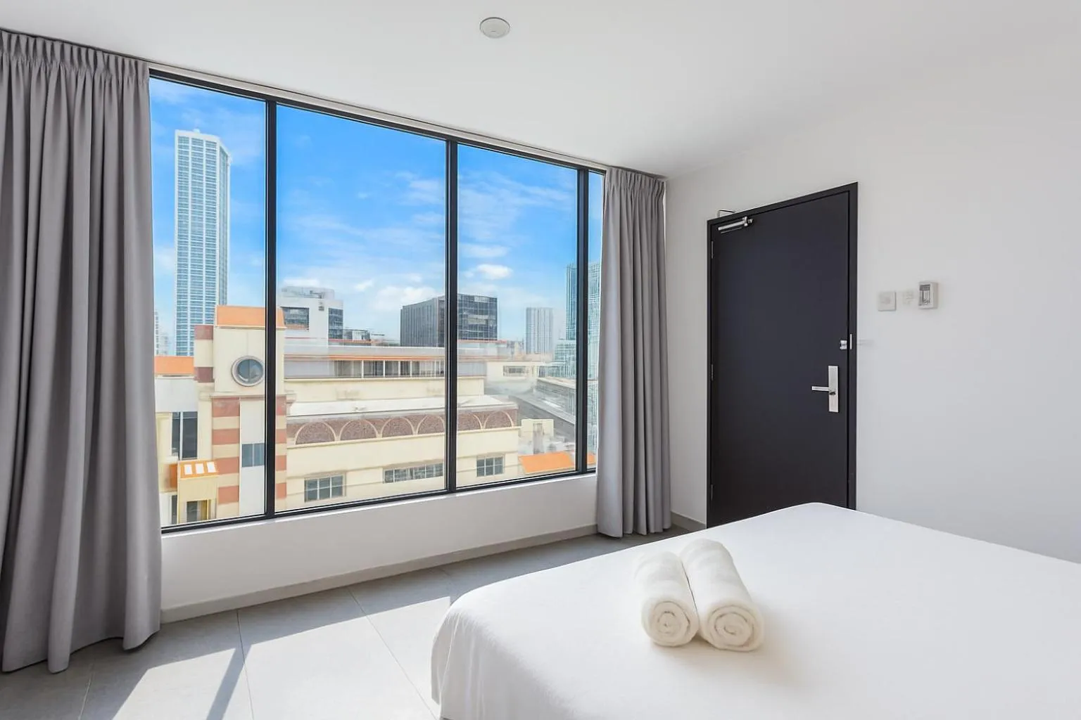 View (from property/room), Bed in Q Collection Macalister formerly known as Apple Hotel Penang