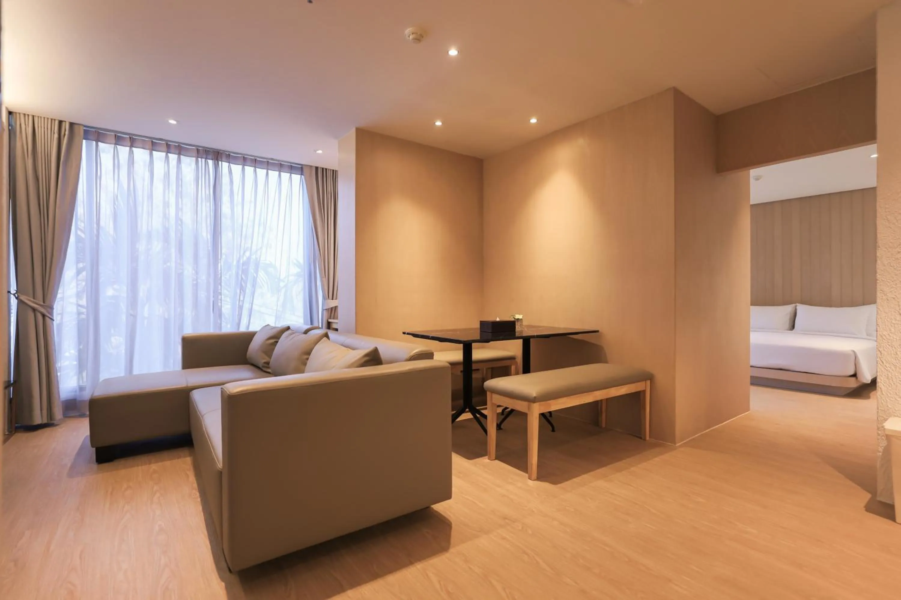 Bed in Balcony Seaside Sriracha Hotel & Serviced Apartments