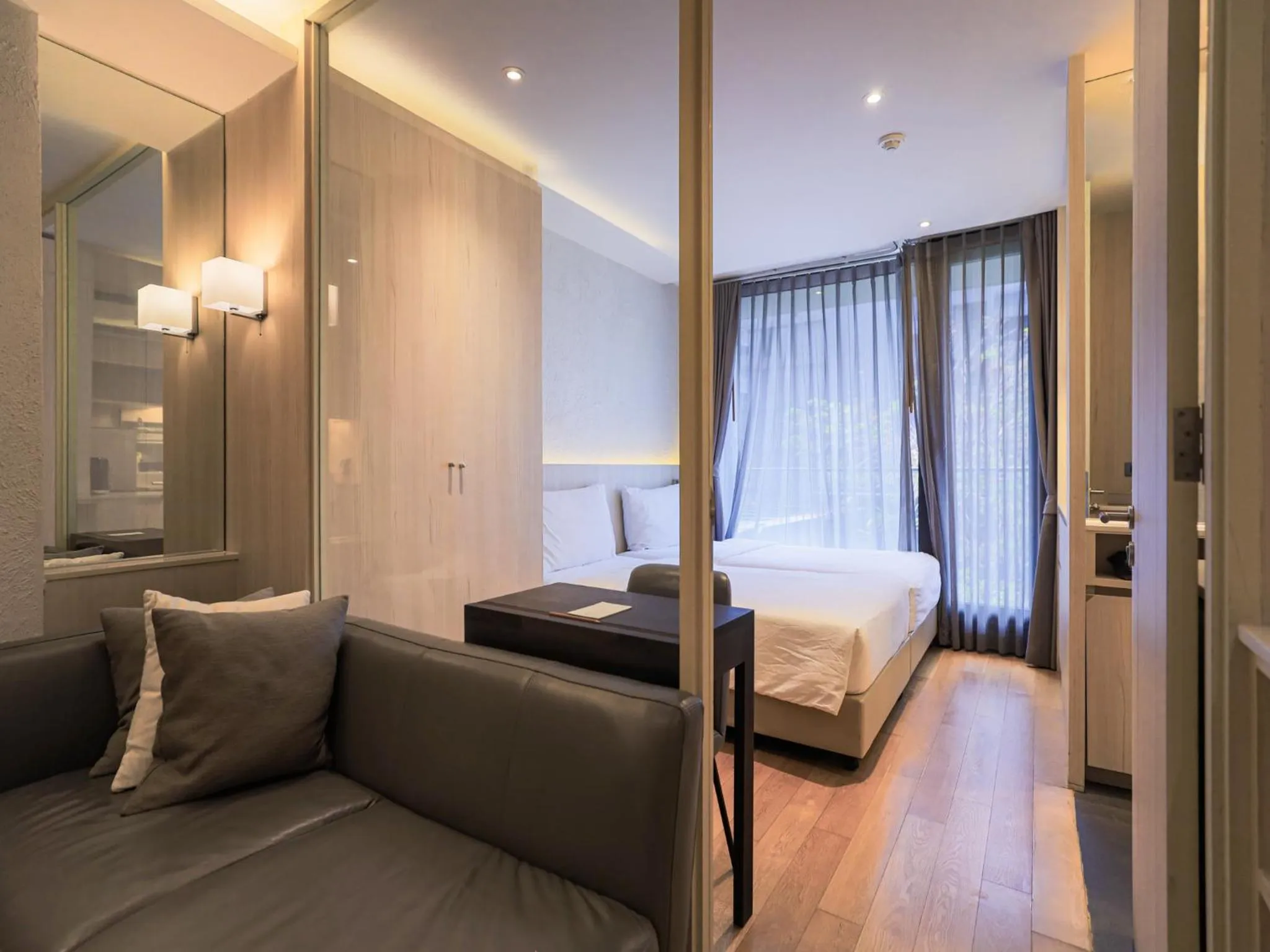 Bed in Balcony Seaside Sriracha Hotel & Serviced Apartments