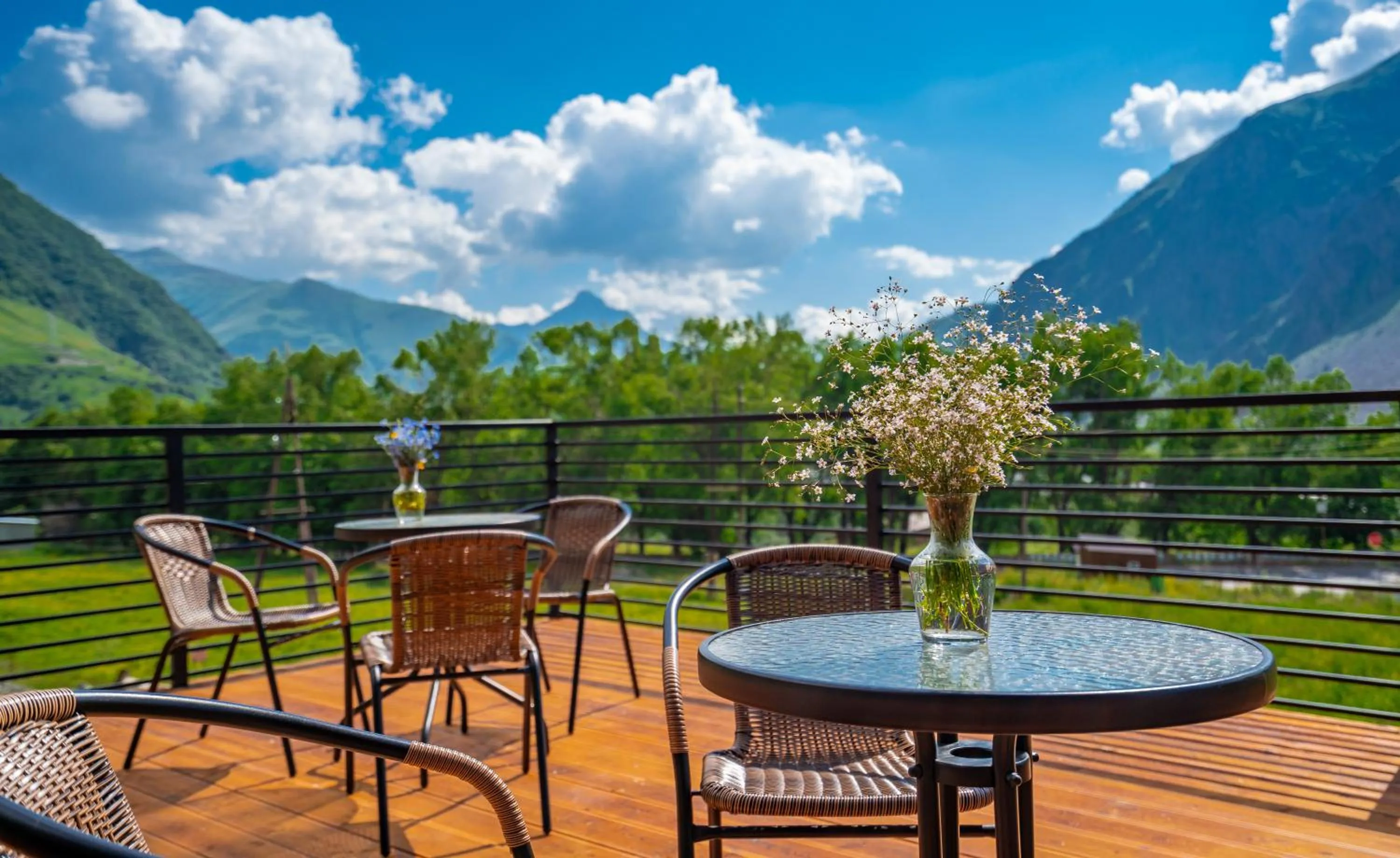 Balcony/Terrace in Hotel Darchi Kazbegi