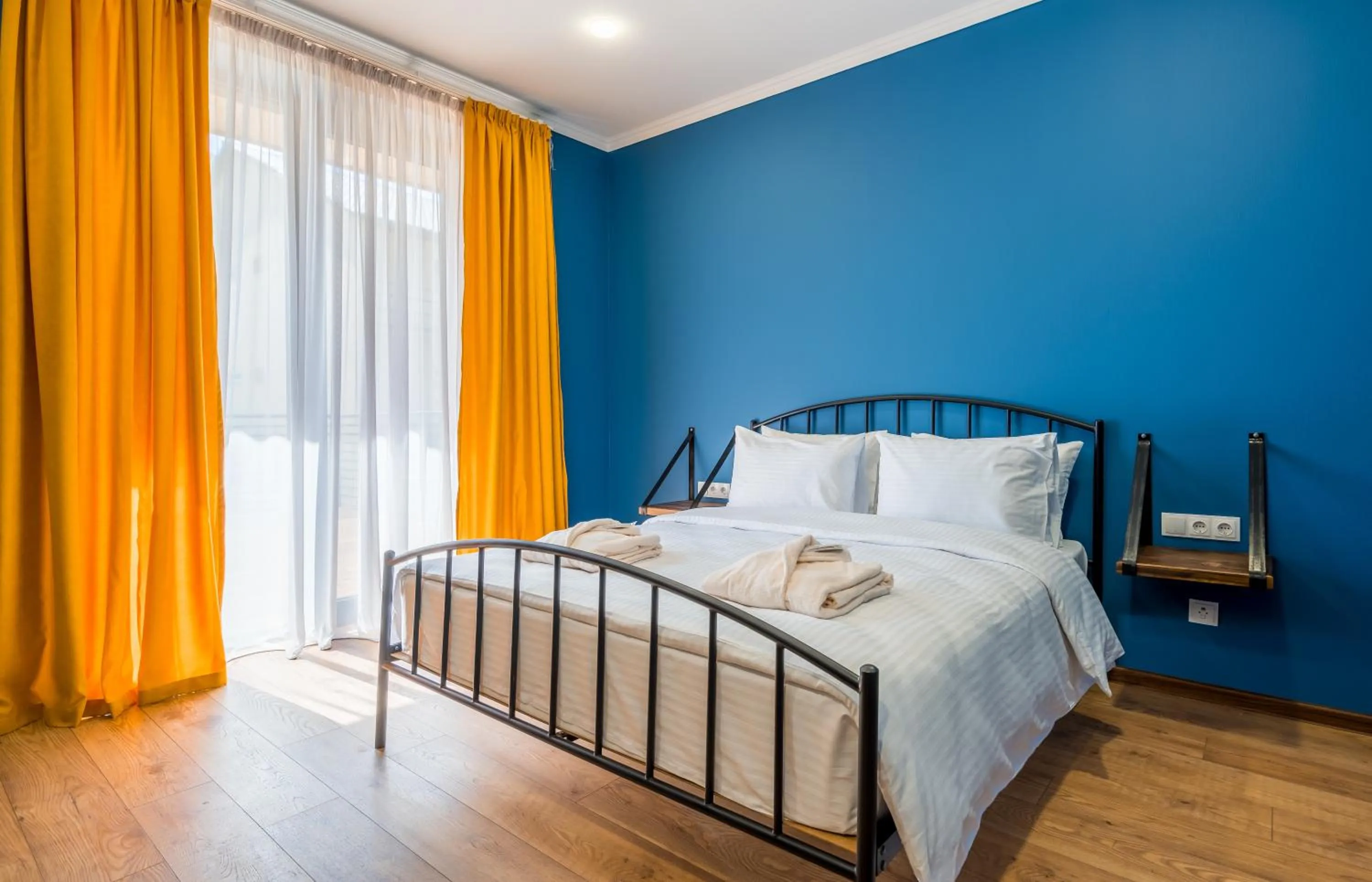 Bed in Hotel Darchi Kazbegi