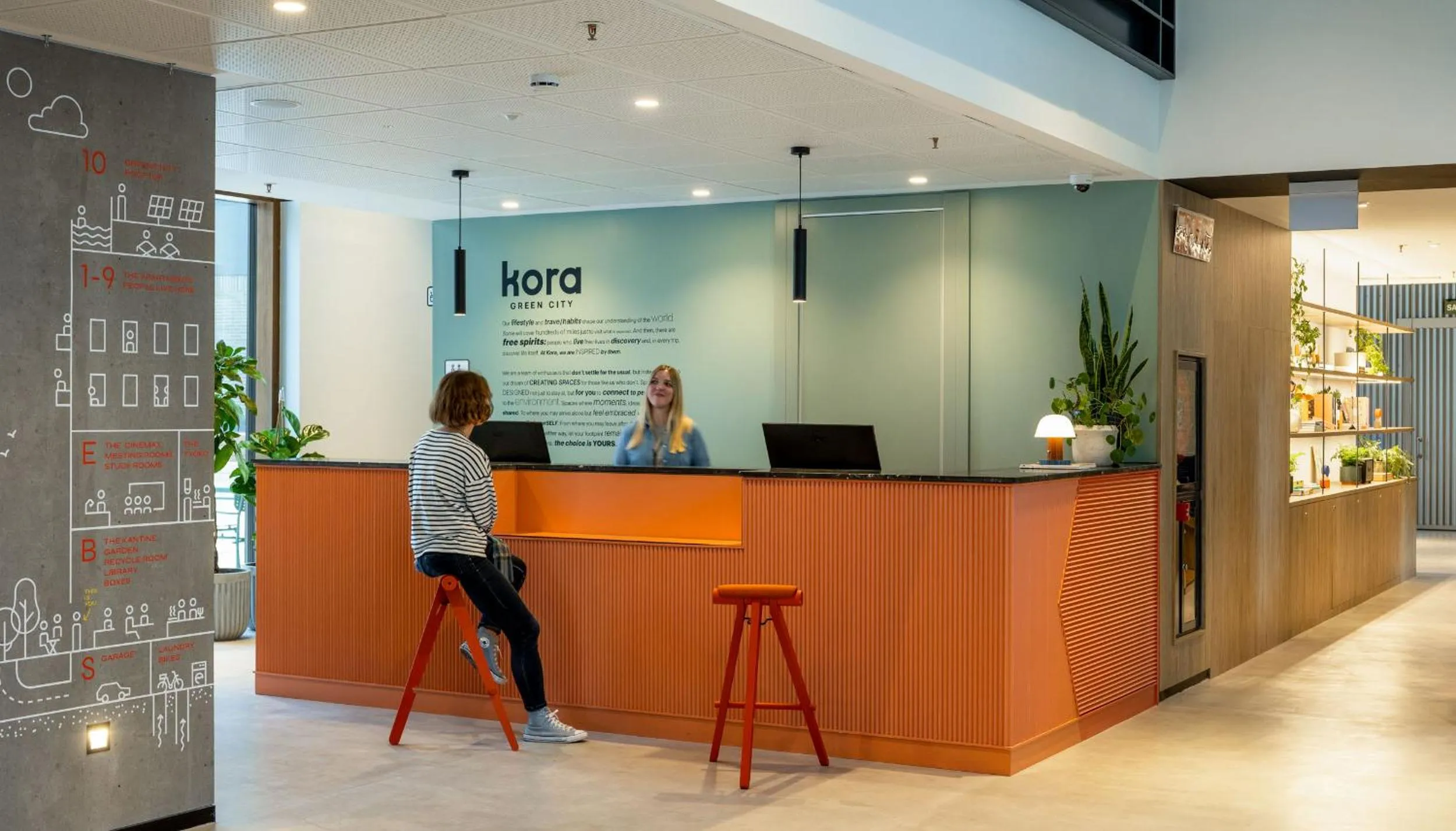 Lobby or reception in Kora Green City - Aparthotel Passivhaus