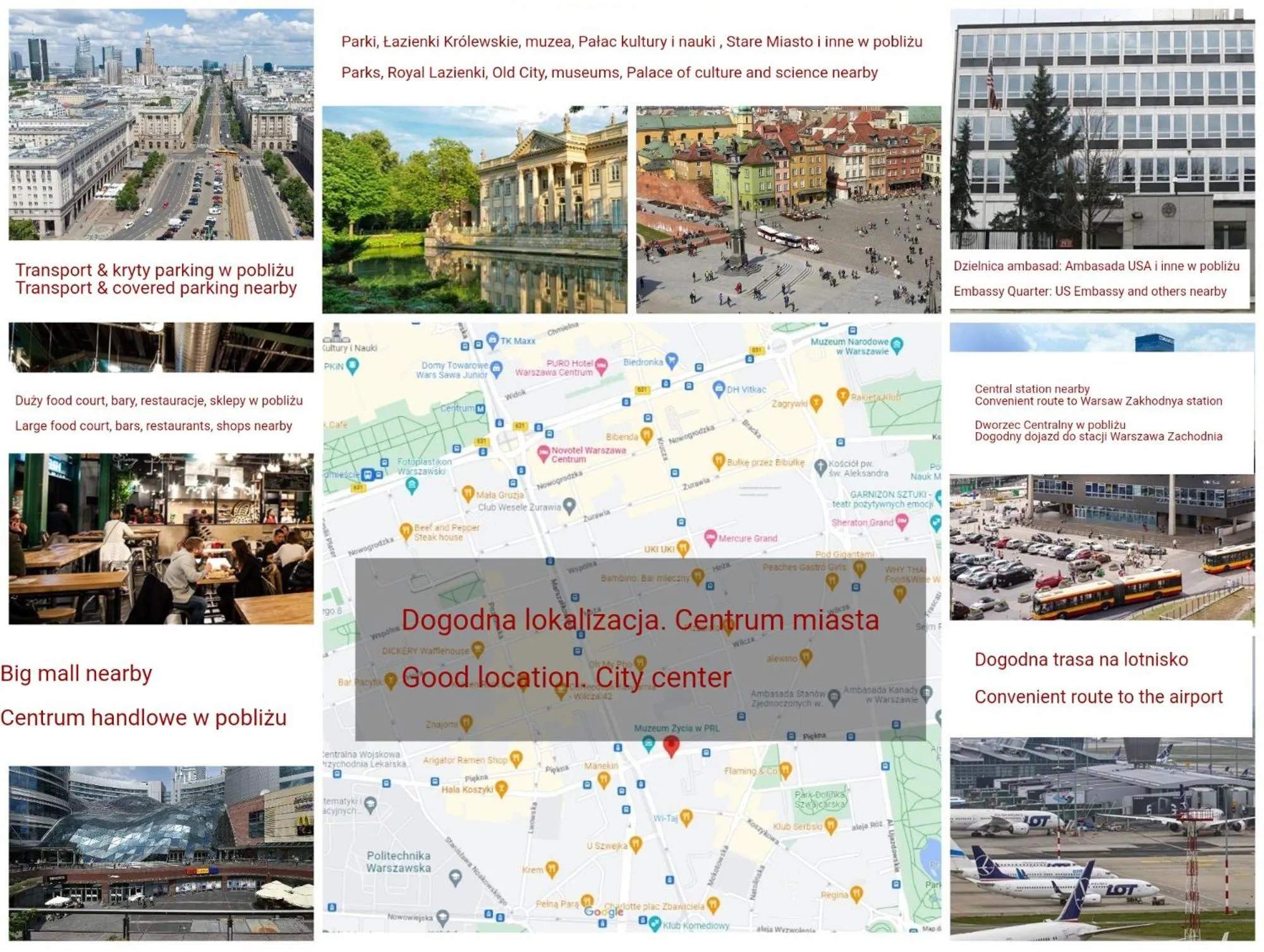 Area and facilities in Loft Lot Pszczoły