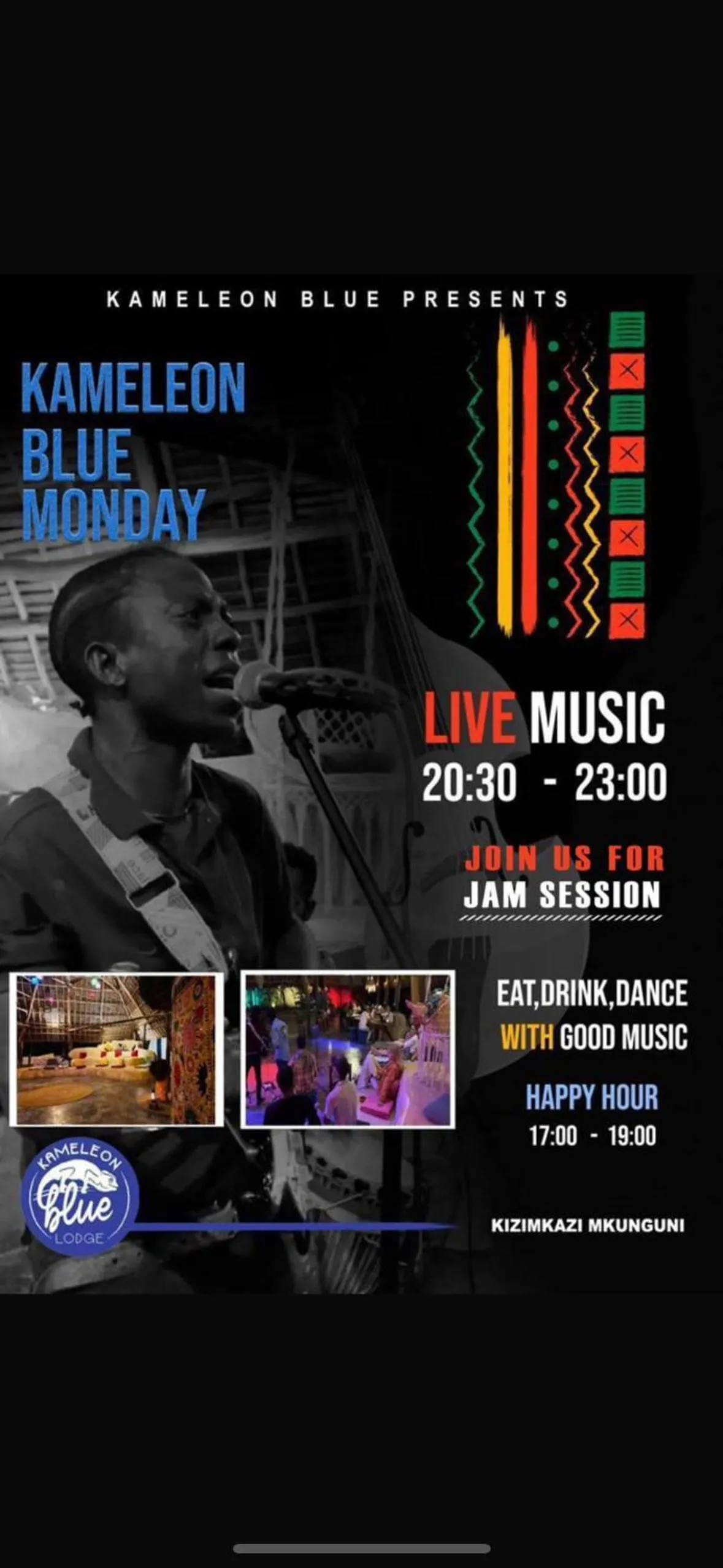 Evening entertainment in Kameleon Blue