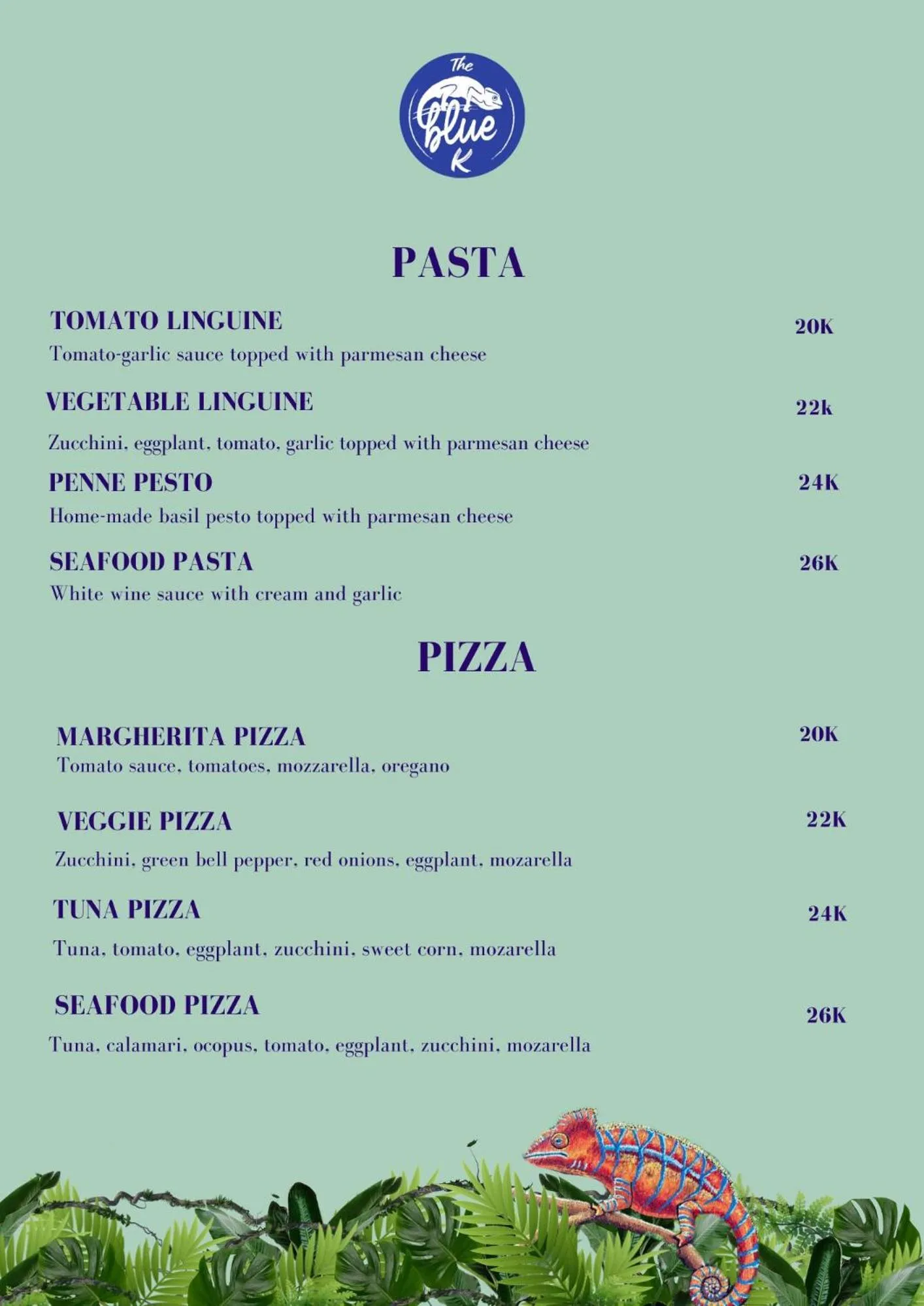 Restaurant/places to eat in Kameleon Blue