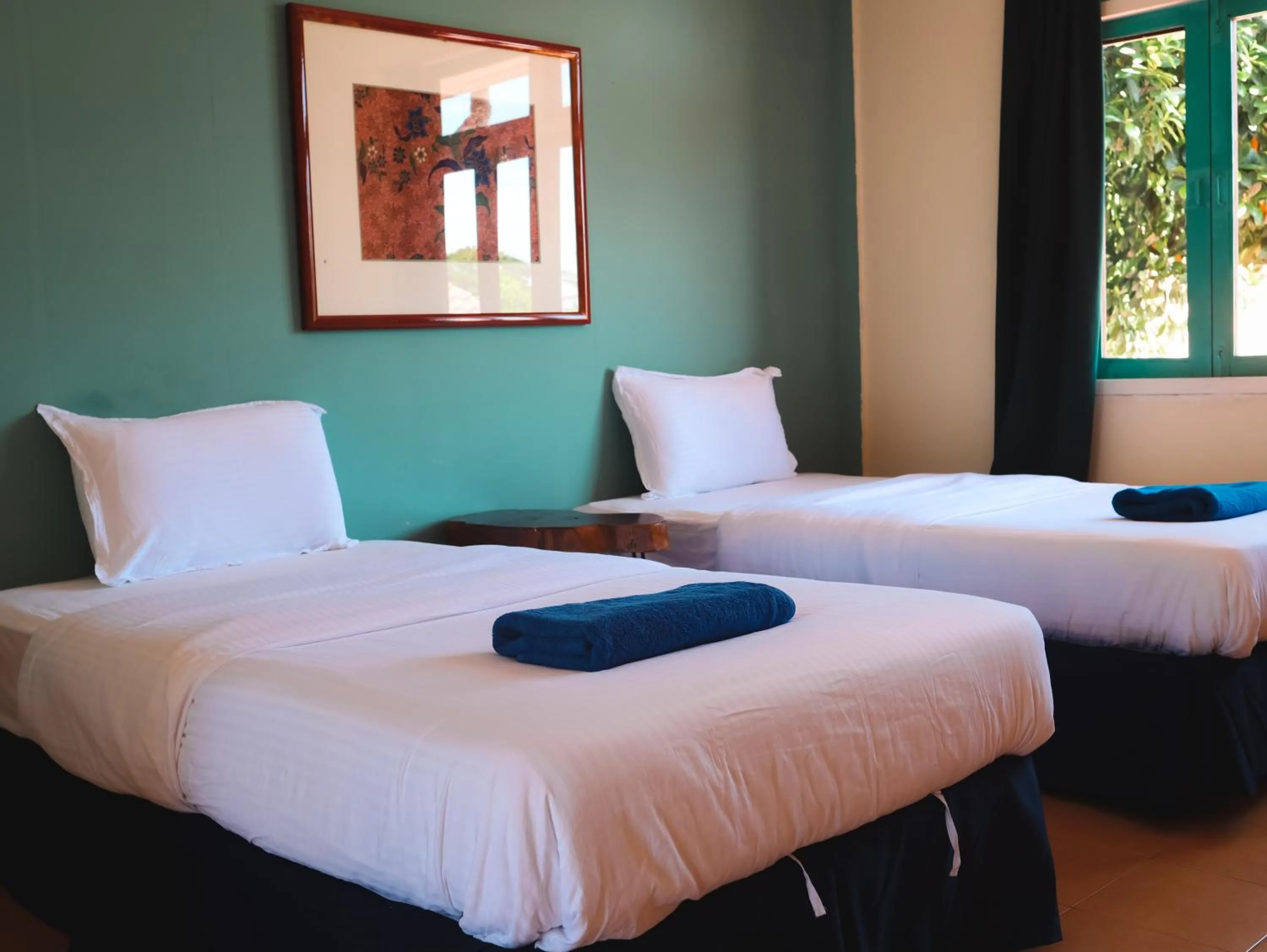 Bed in papaya resort