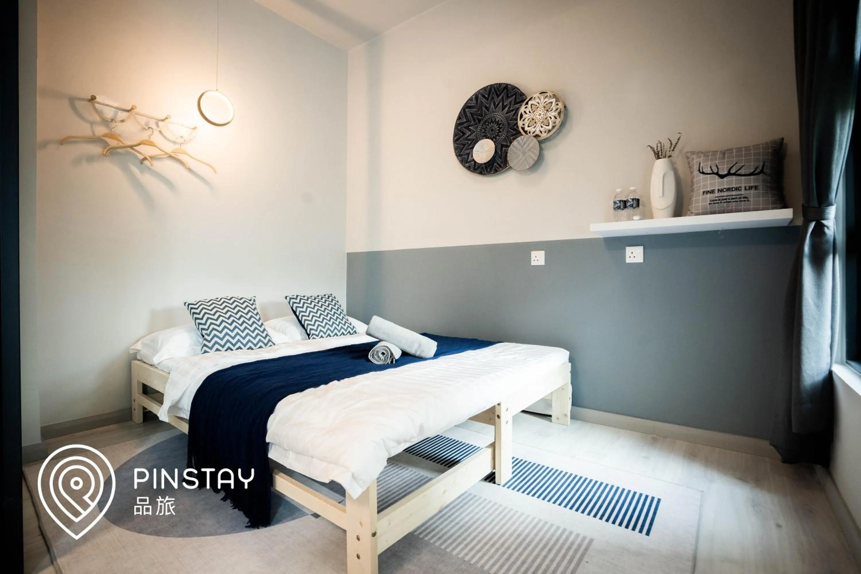 Bedroom, Bed in Jesselton Quay by Pinstay